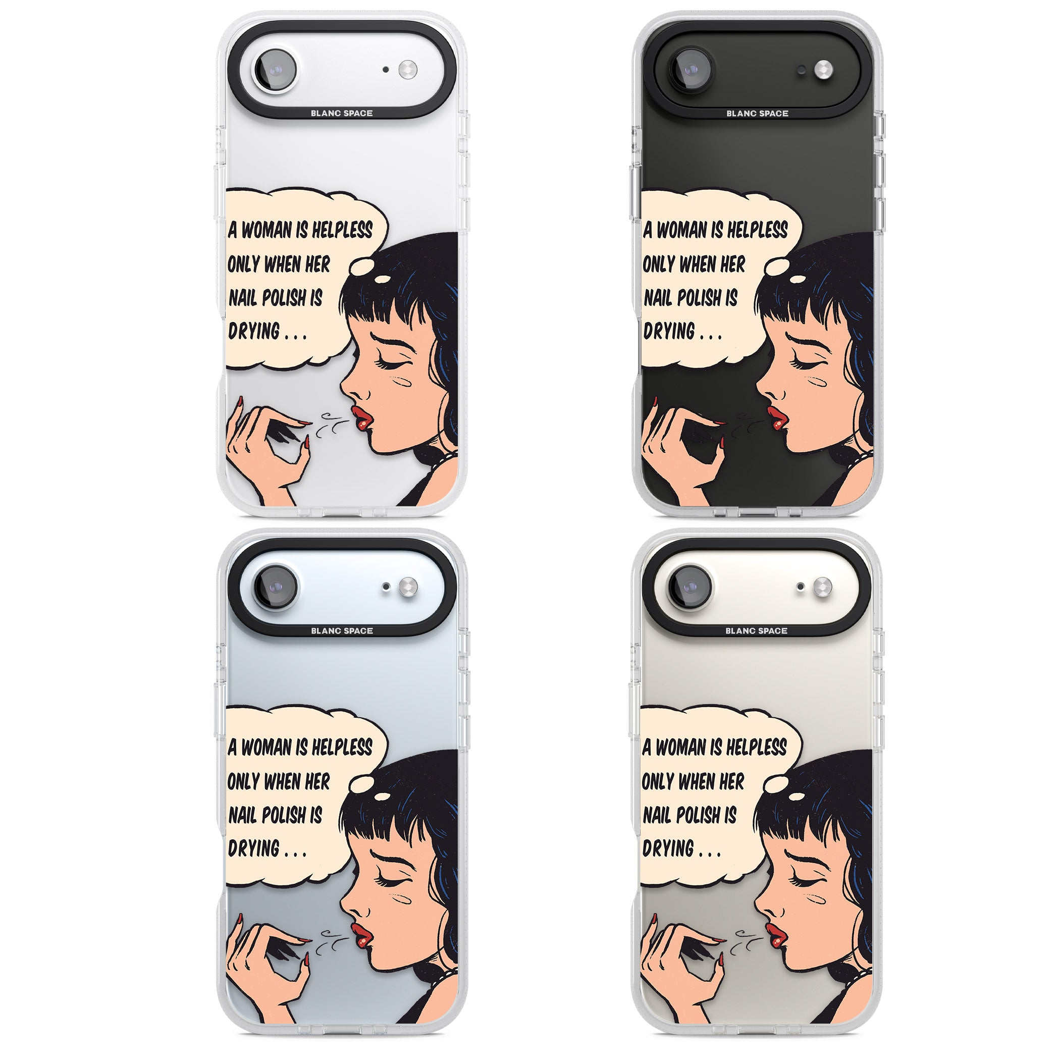 Drying Nails Pop Art iPhone 17 Air Impact Air Clear Phone Case APT Impact Protection