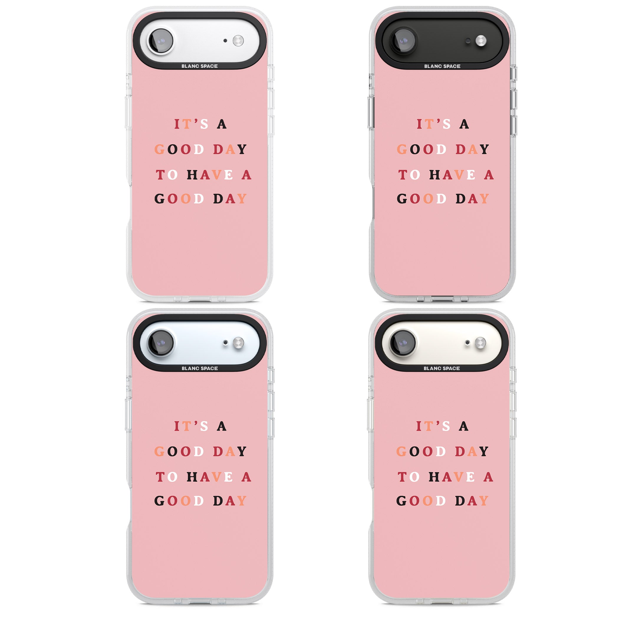Good Day Pink Quote iPhone 17 Air Impact Air Clear Phone Case APT Impact Protection