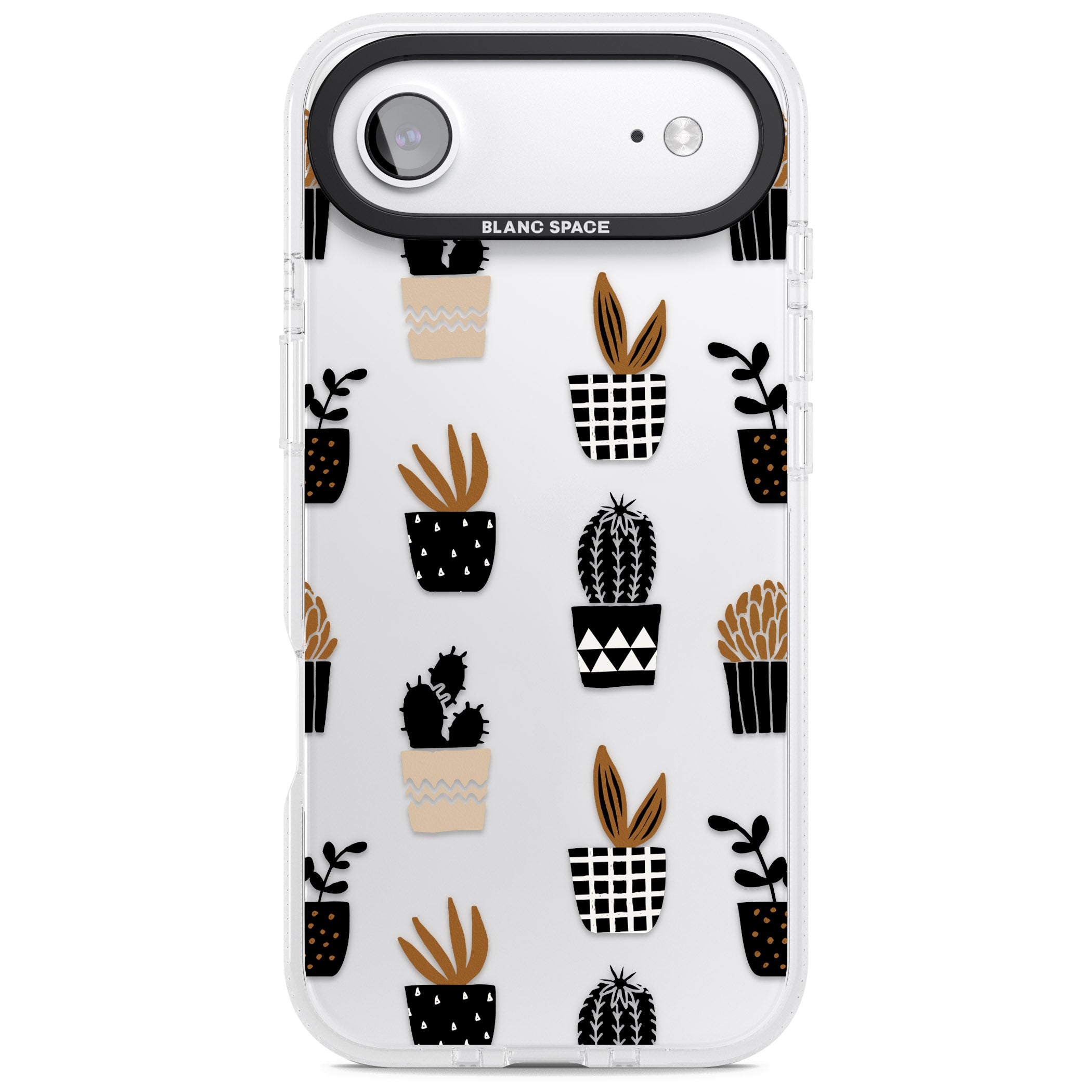 Large Mixed Plants Pattern Clear iPhone 17 Air Impact Air Clear Phone Case