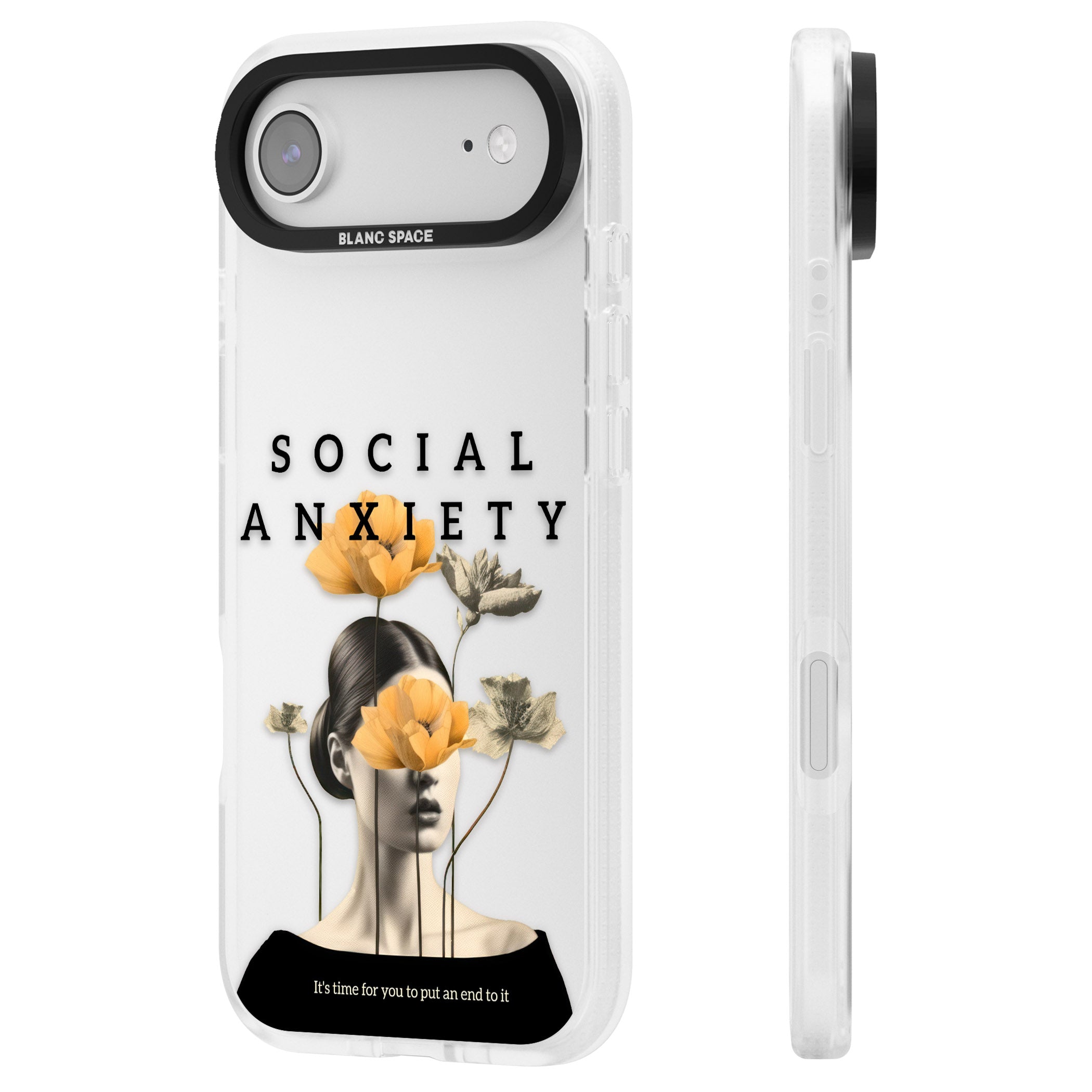 Social Anxiety iPhone 17 Air Impact Air Clear Phone Case Side Profile