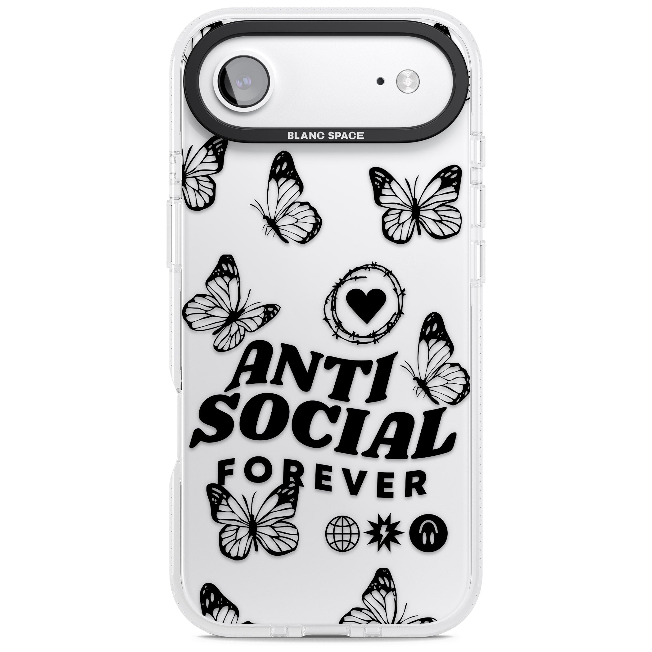 Anti Social Forever iPhone 17 Air Impact Air Clear Phone Case