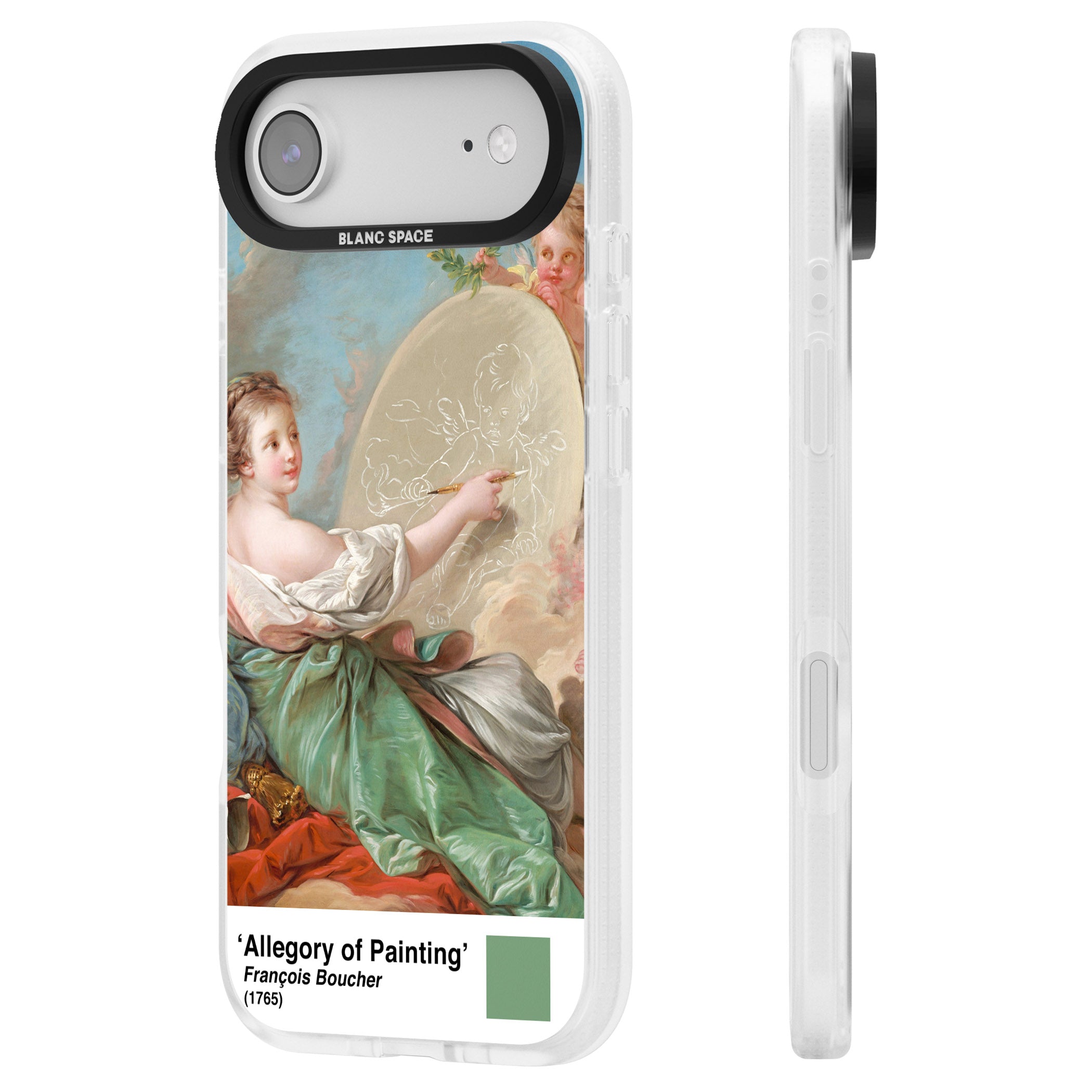 Allegory Of Painting iPhone 17 Air Impact Air Clear Phone Case Side Profile