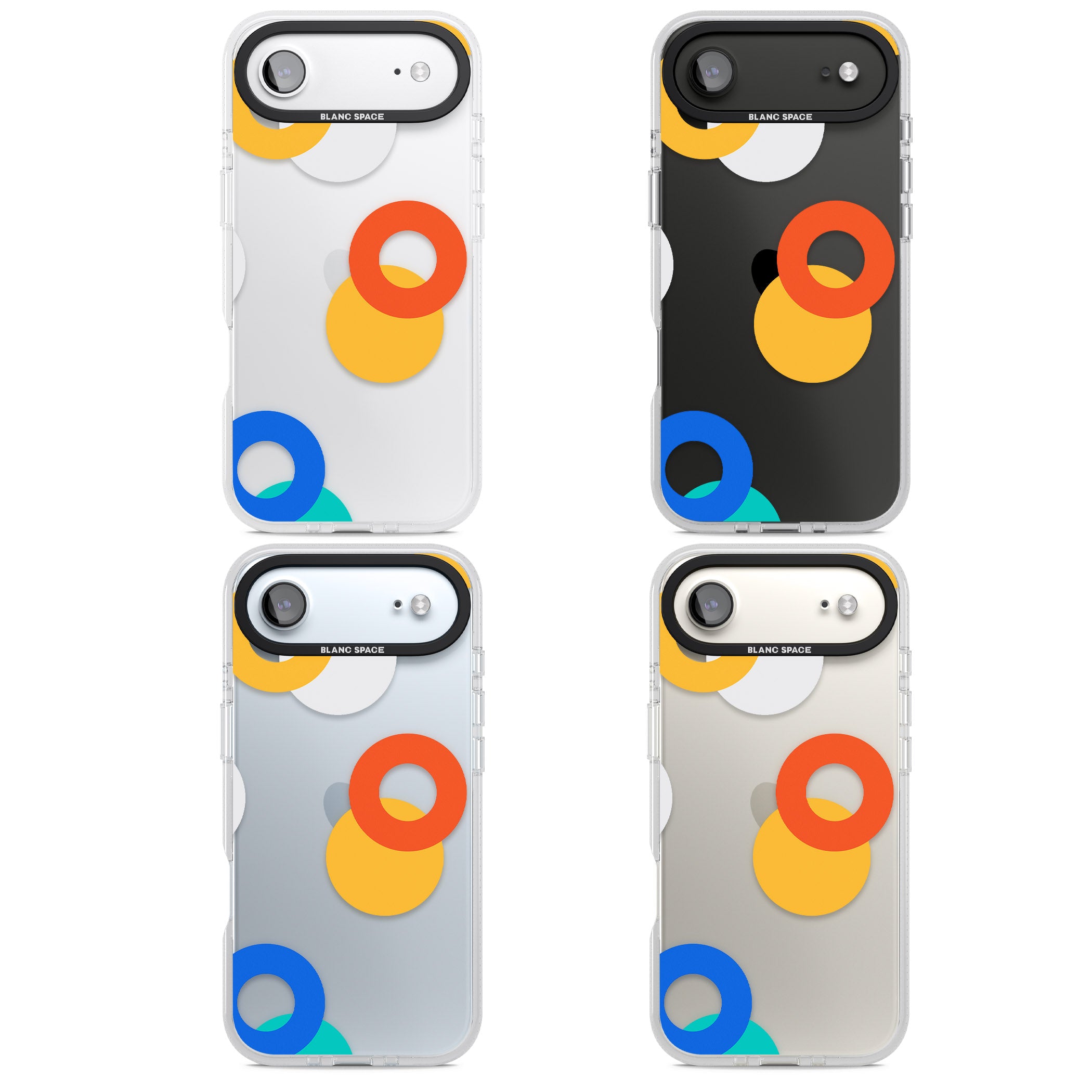 Abstract Mixed Circles iPhone 17 Air Impact Air Clear Phone Case APT Impact Protection
