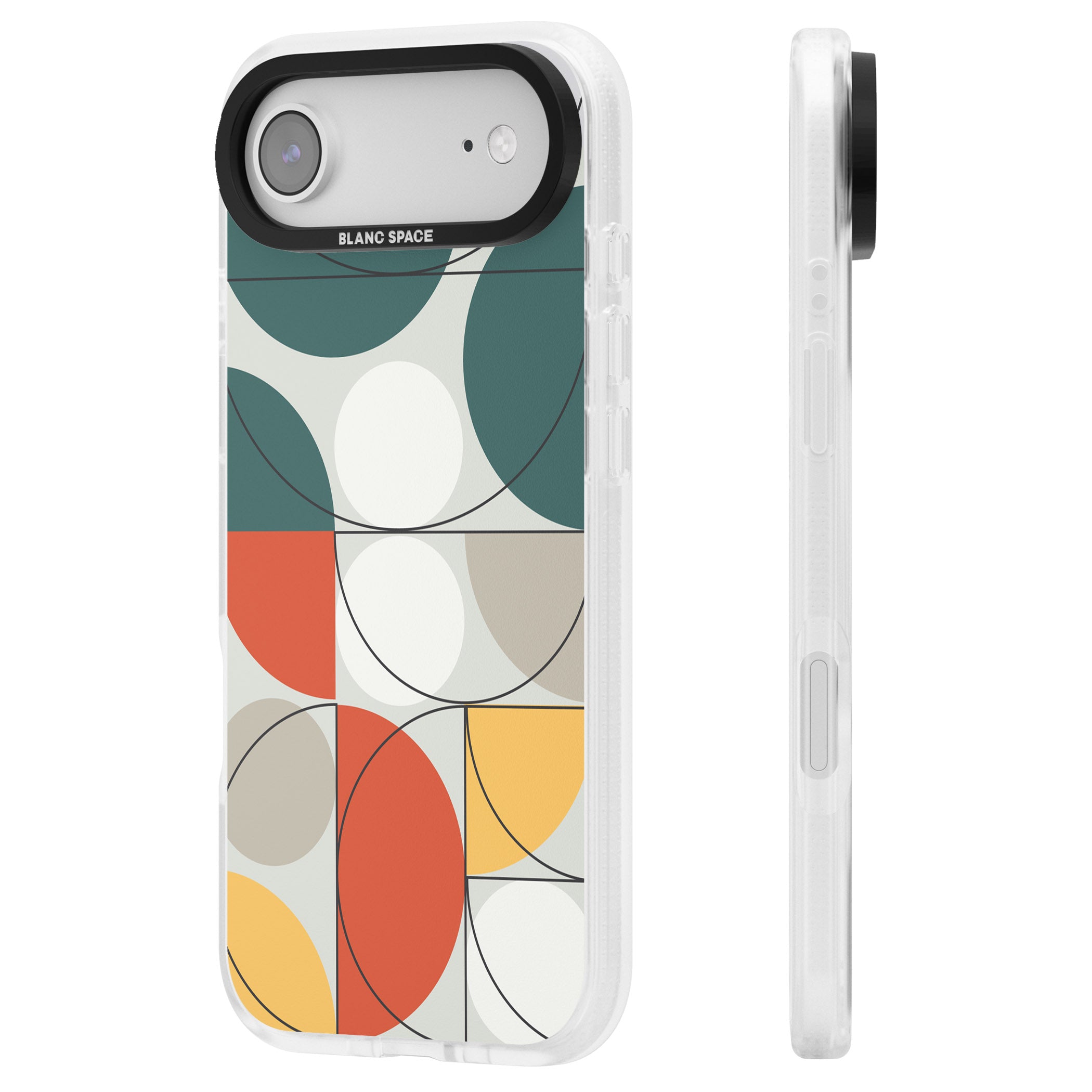 Modern Abstract Circle iPhone 17 Air Impact Air Clear Phone Case Side Profile