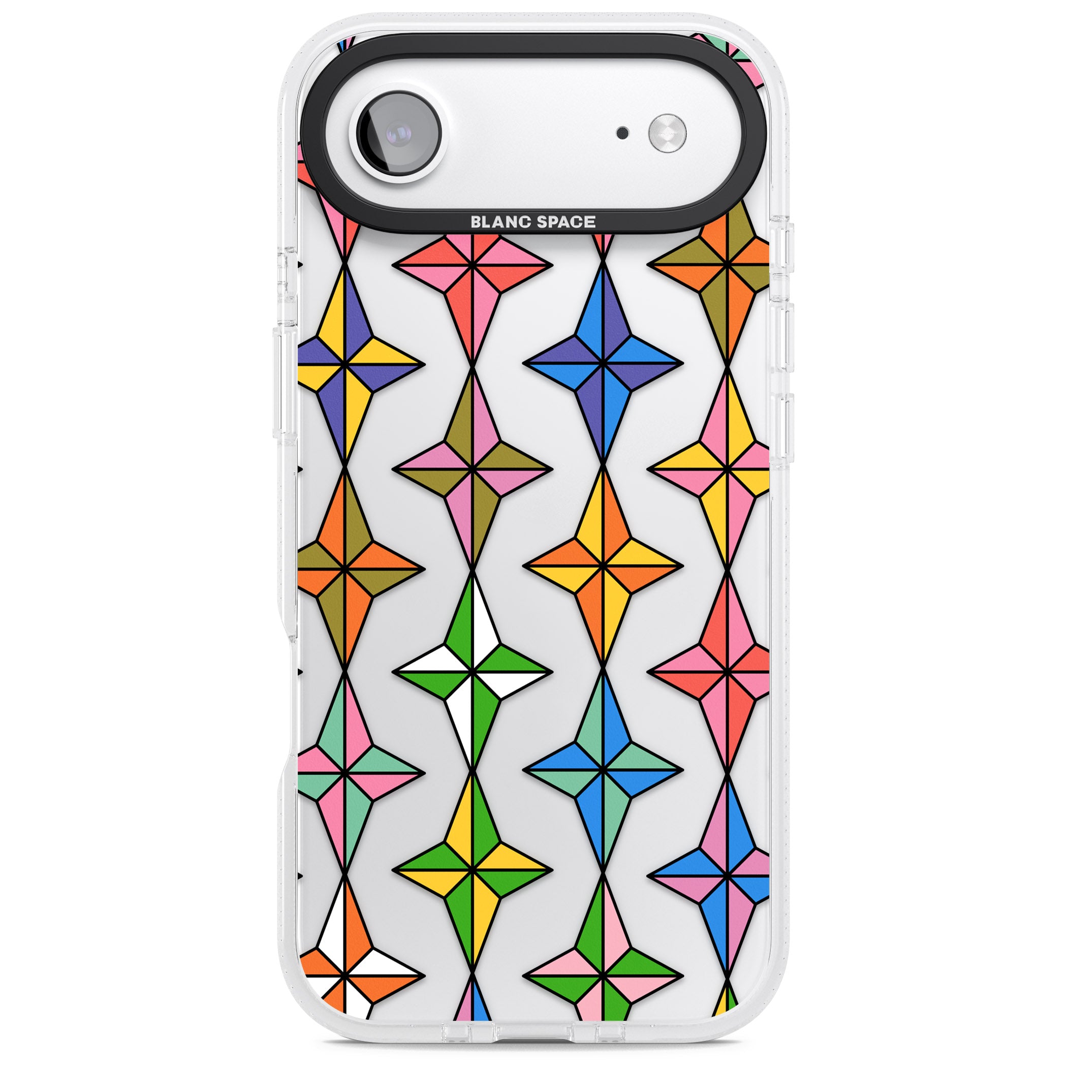 Multi Colour Stars Pattern iPhone 17 Air Impact Air Clear Phone Case