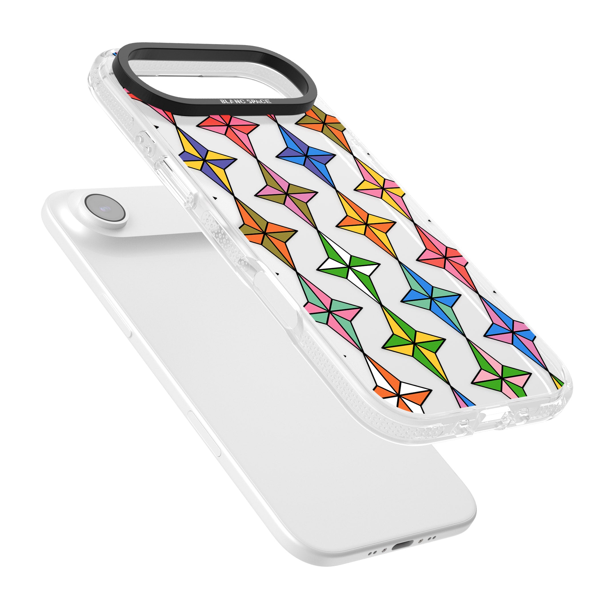 Multi Colour Stars Pattern iPhone 17 Air Impact Air Clear Phone Case Colours