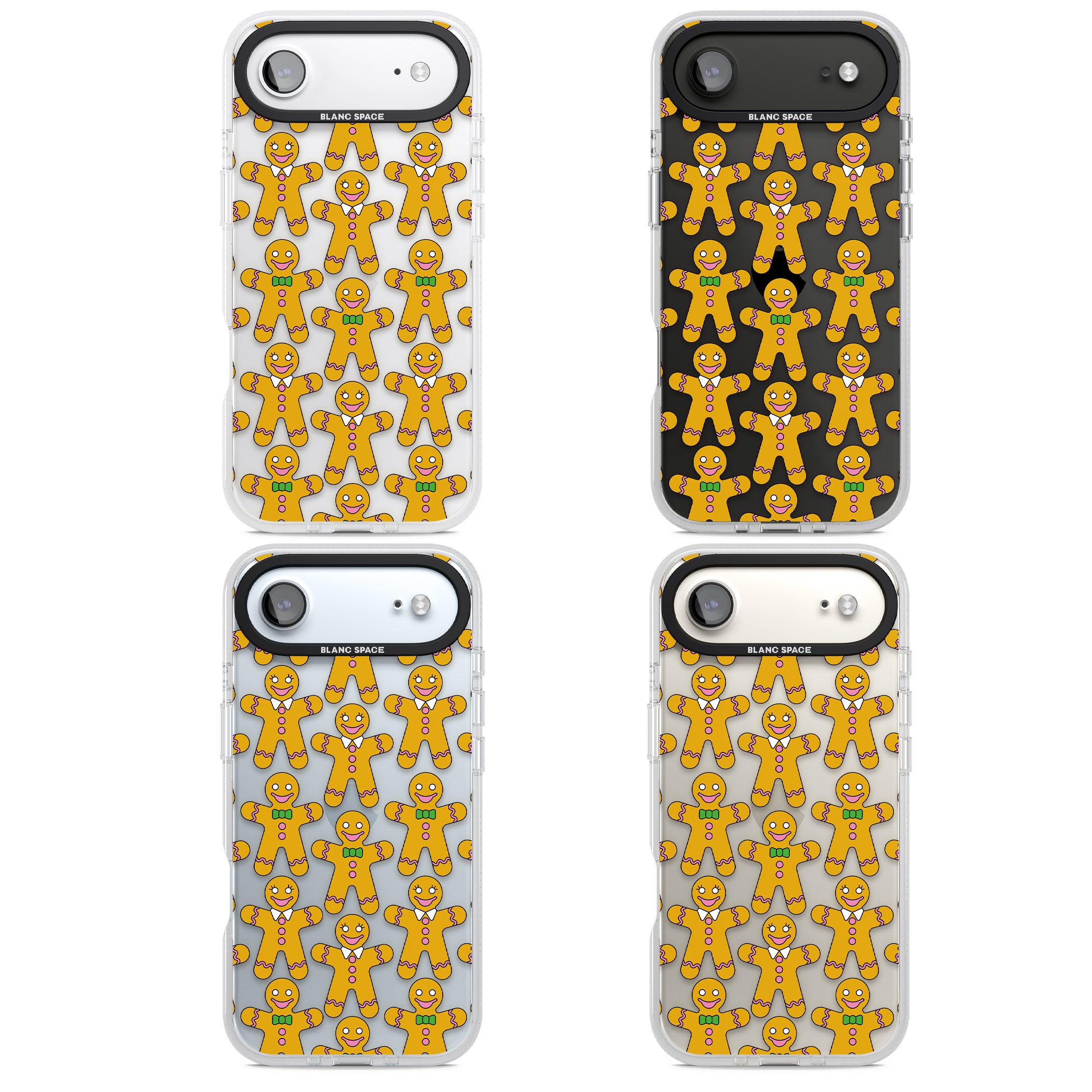Gingerbread Cookie Pattern iPhone 17 Air Impact Air Clear Phone Case APT Impact Protection