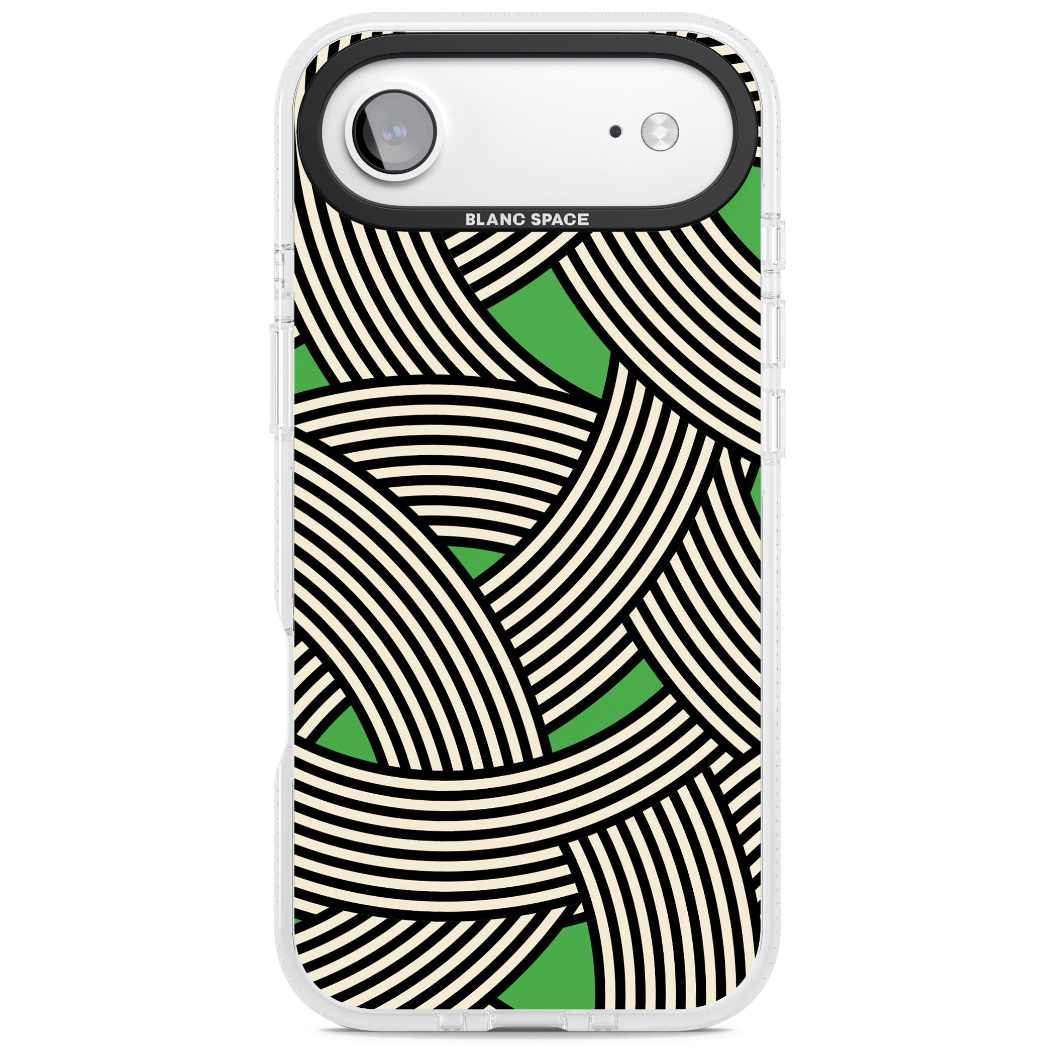 Green Optic Waves iPhone 17 Air Impact Air Clear Phone Case