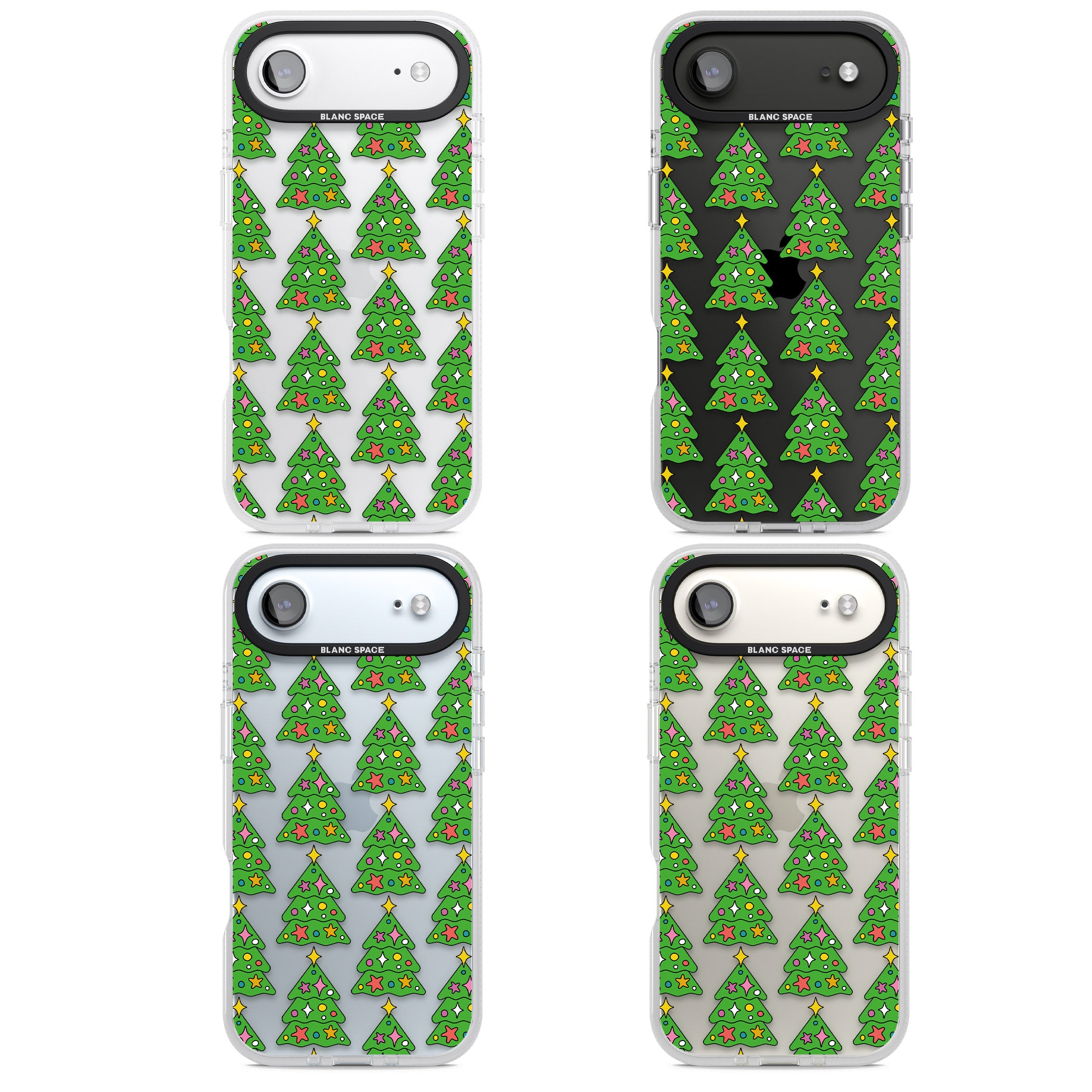 Christmas Tree Pattern (Clear) iPhone 17 Air Impact Air Clear Phone Case APT Impact Protection
