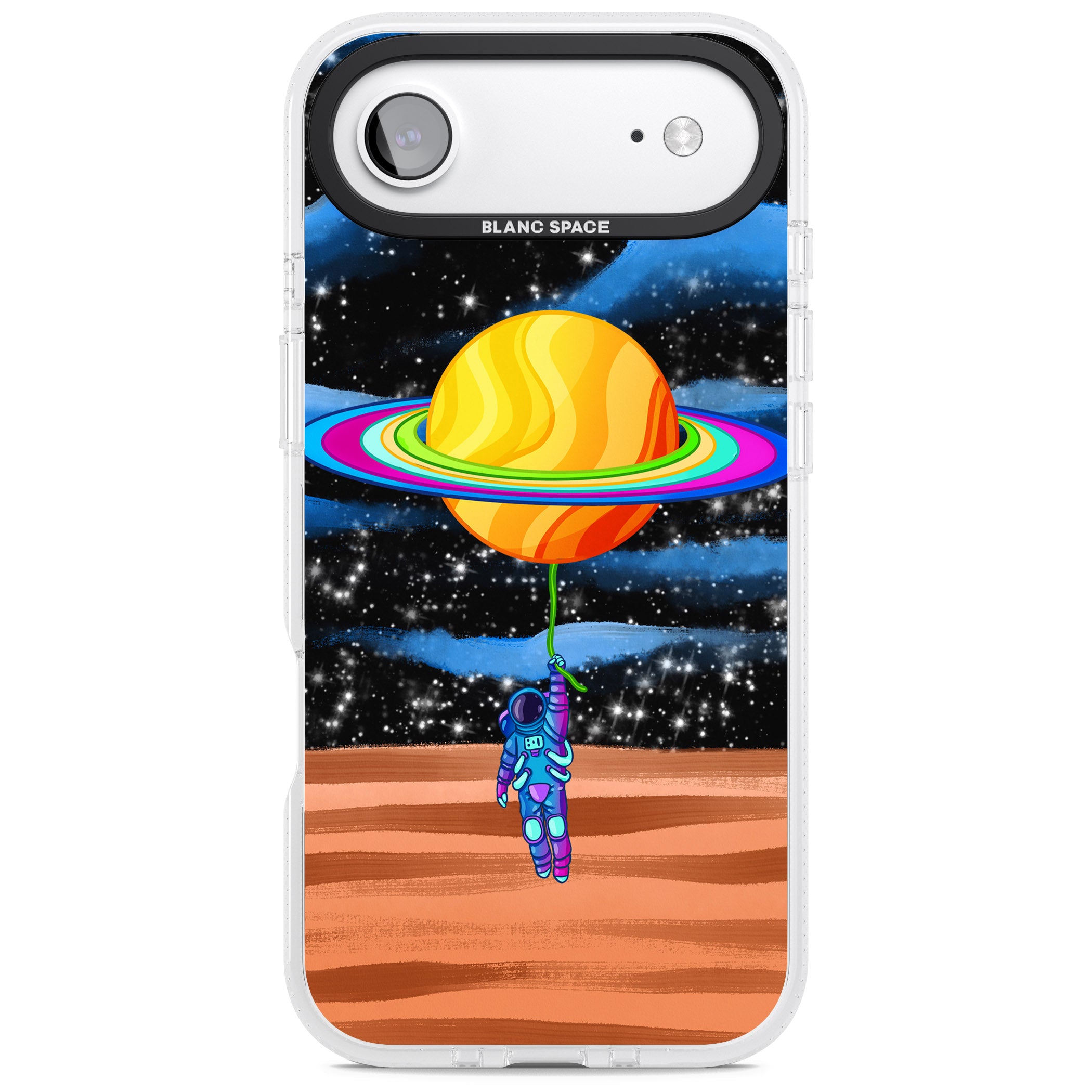 World On Helium iPhone 17 Air Impact Air Clear Phone Case