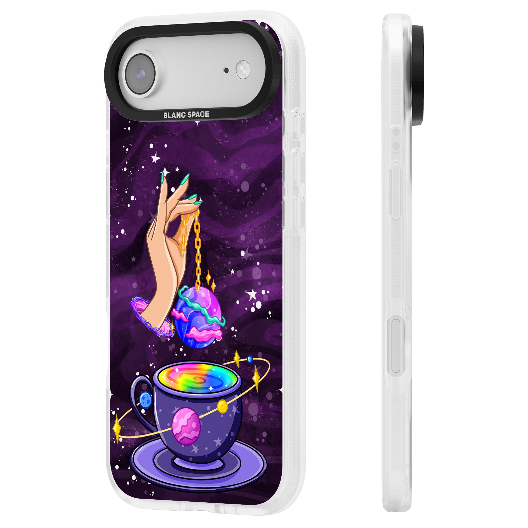 Space Tea iPhone 17 Air Impact Air Clear Phone Case Side Profile