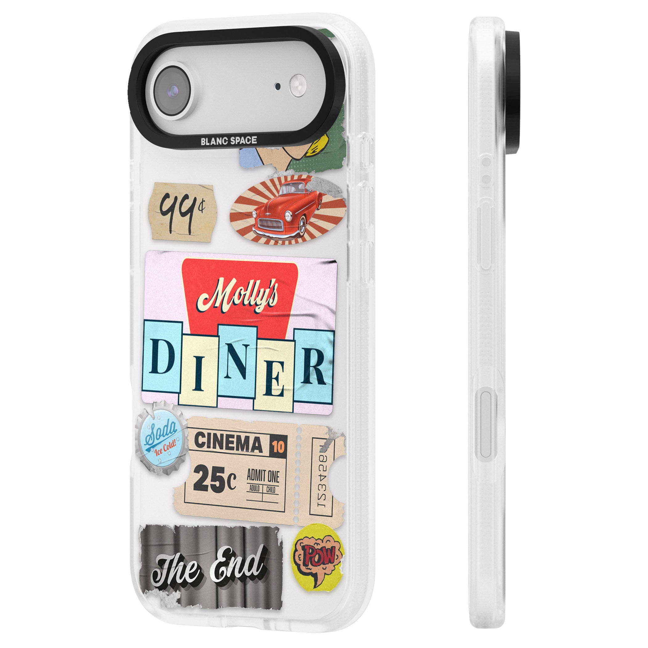 Nifty Fifties Swing iPhone 17 Air Impact Air Clear Phone Case Side Profile