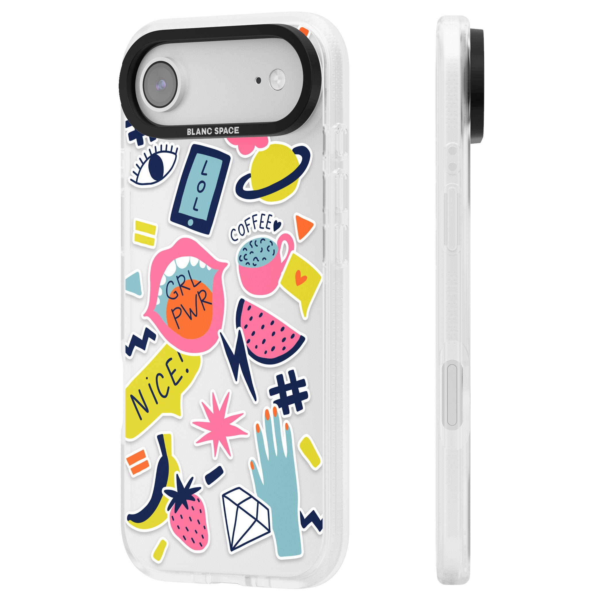 Grl Pwr iPhone 17 Air Impact Air Clear Phone Case Side Profile