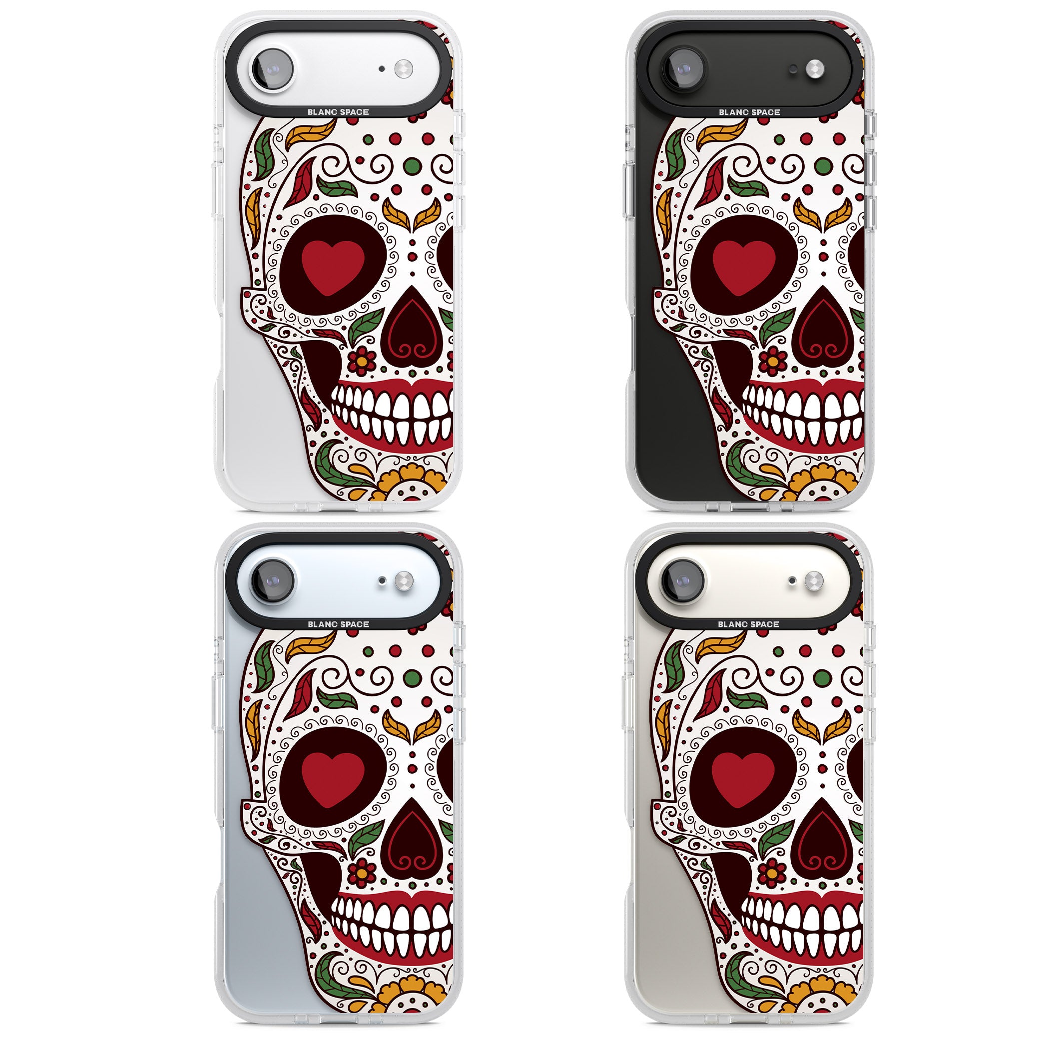 Autumn Sugar Skull iPhone 17 Air Impact Air Clear Phone Case APT Impact Protection