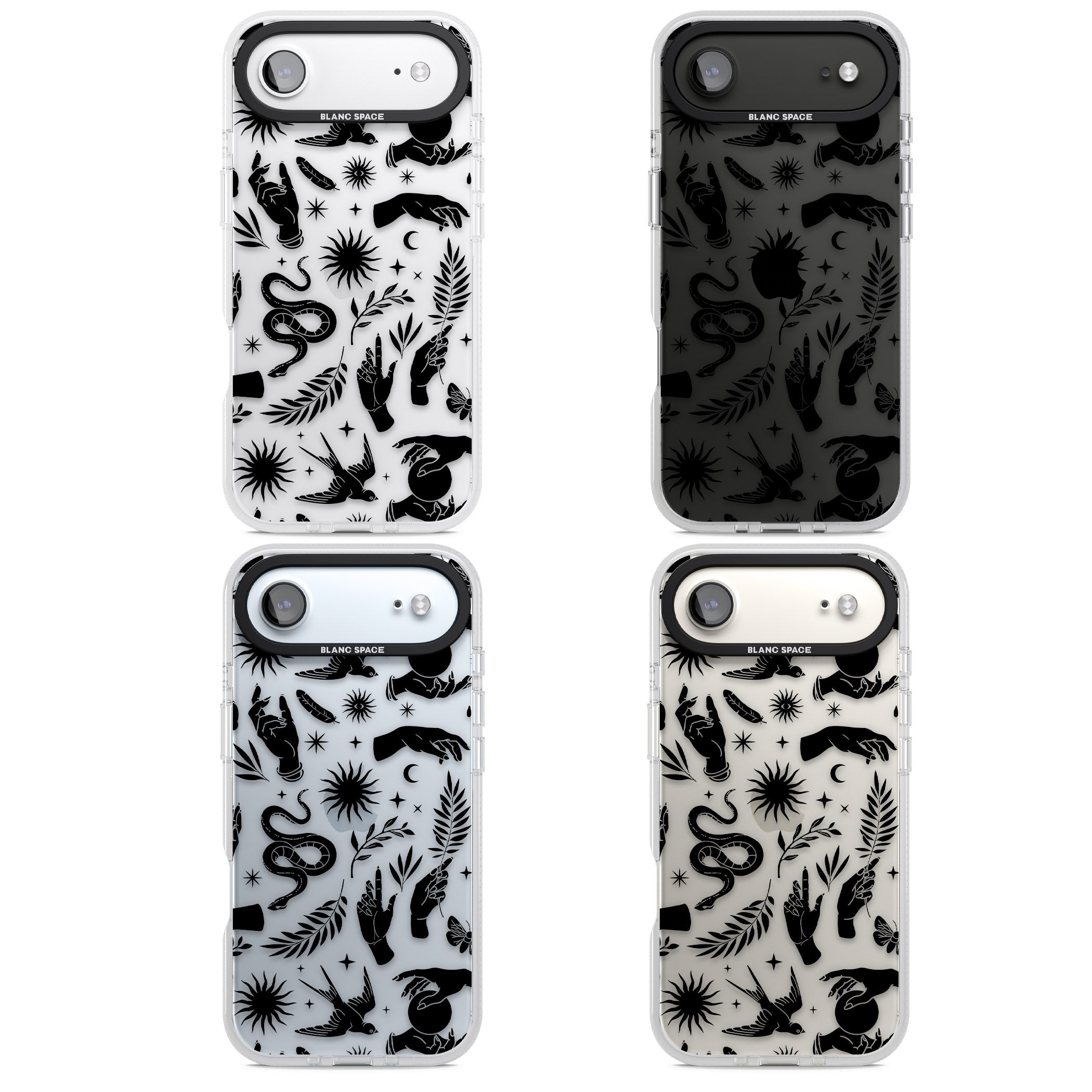 Celestial Pattern (Black) iPhone 17 Air Impact Air Clear Phone Case APT Impact Protection