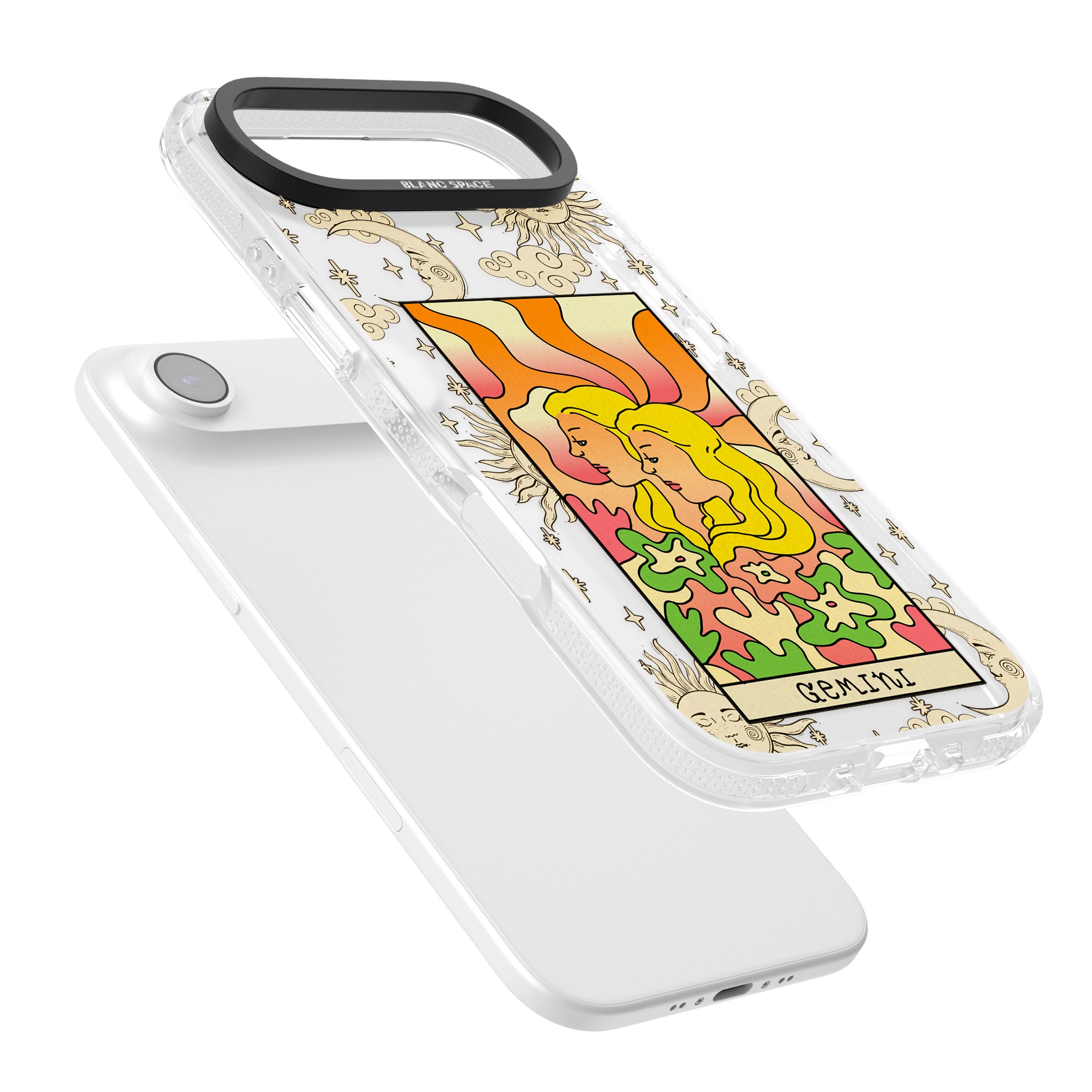 Celestial Zodiac Gemini iPhone 17 Air Impact Air Clear Phone Case Colours