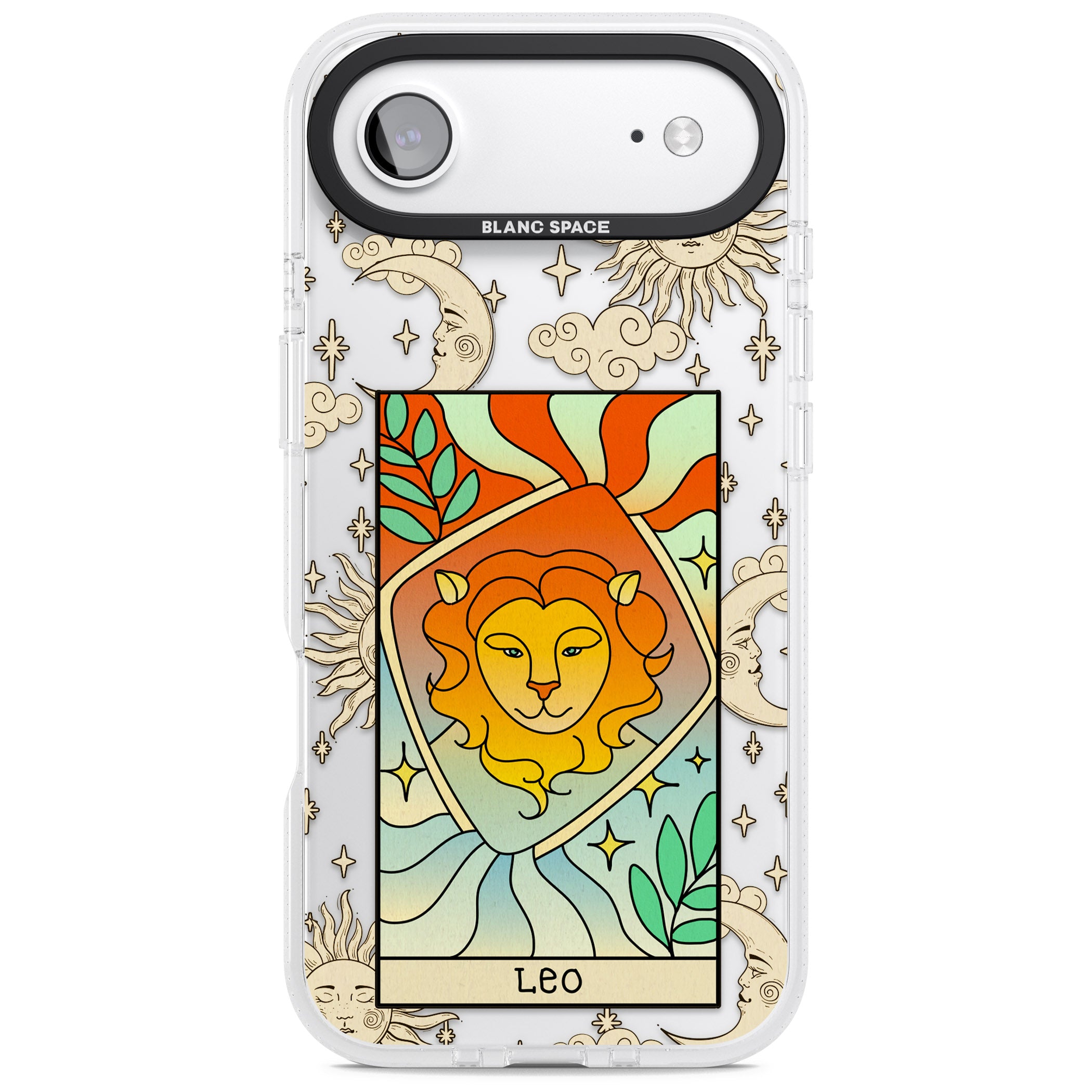 Celestial Zodiac Leo iPhone 17 Air Impact Air Clear Phone Case