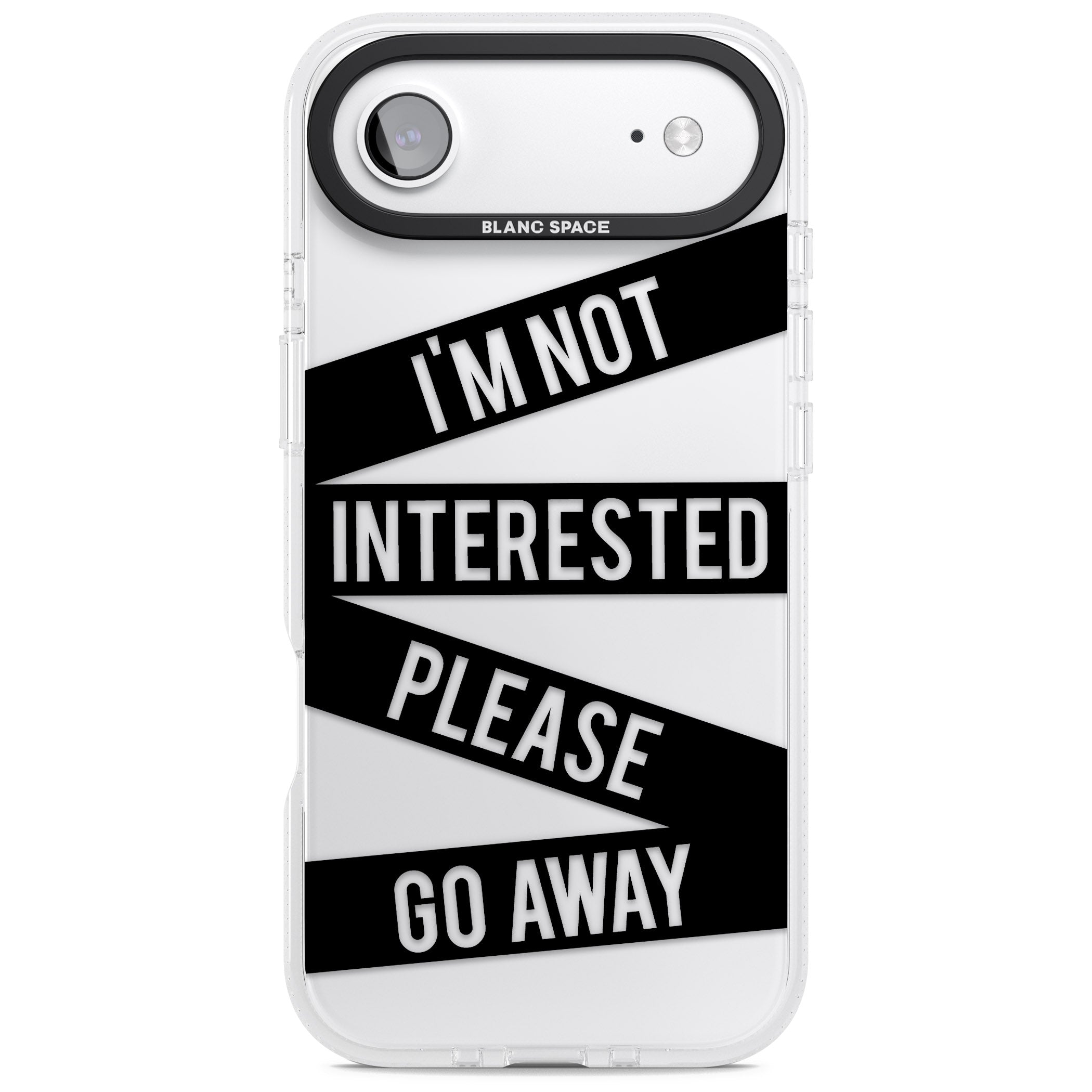 Not Interested Warning iPhone 17 Air Impact Air Clear Phone Case