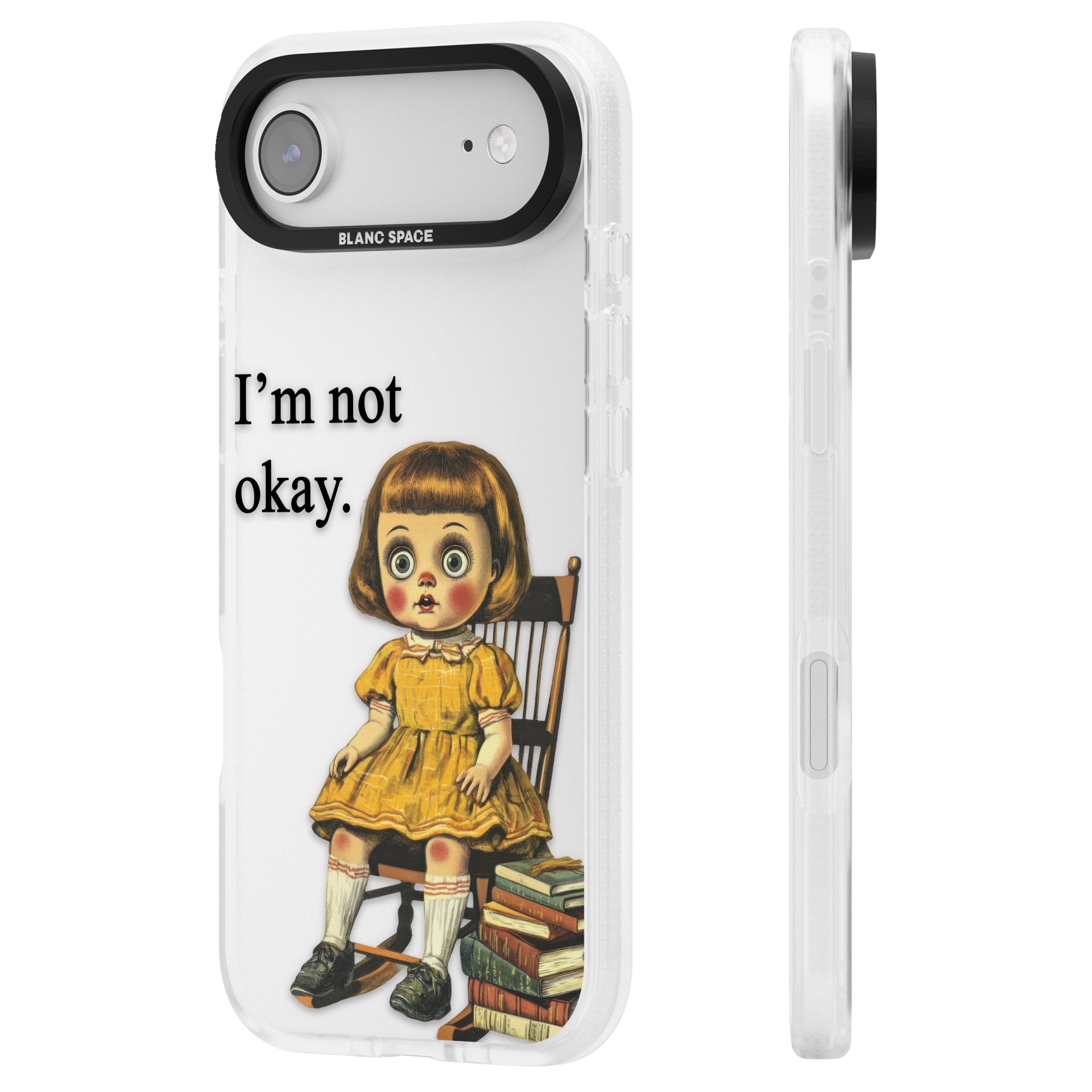 Im Not Okay iPhone 17 Air Impact Air Clear Phone Case Side Profile