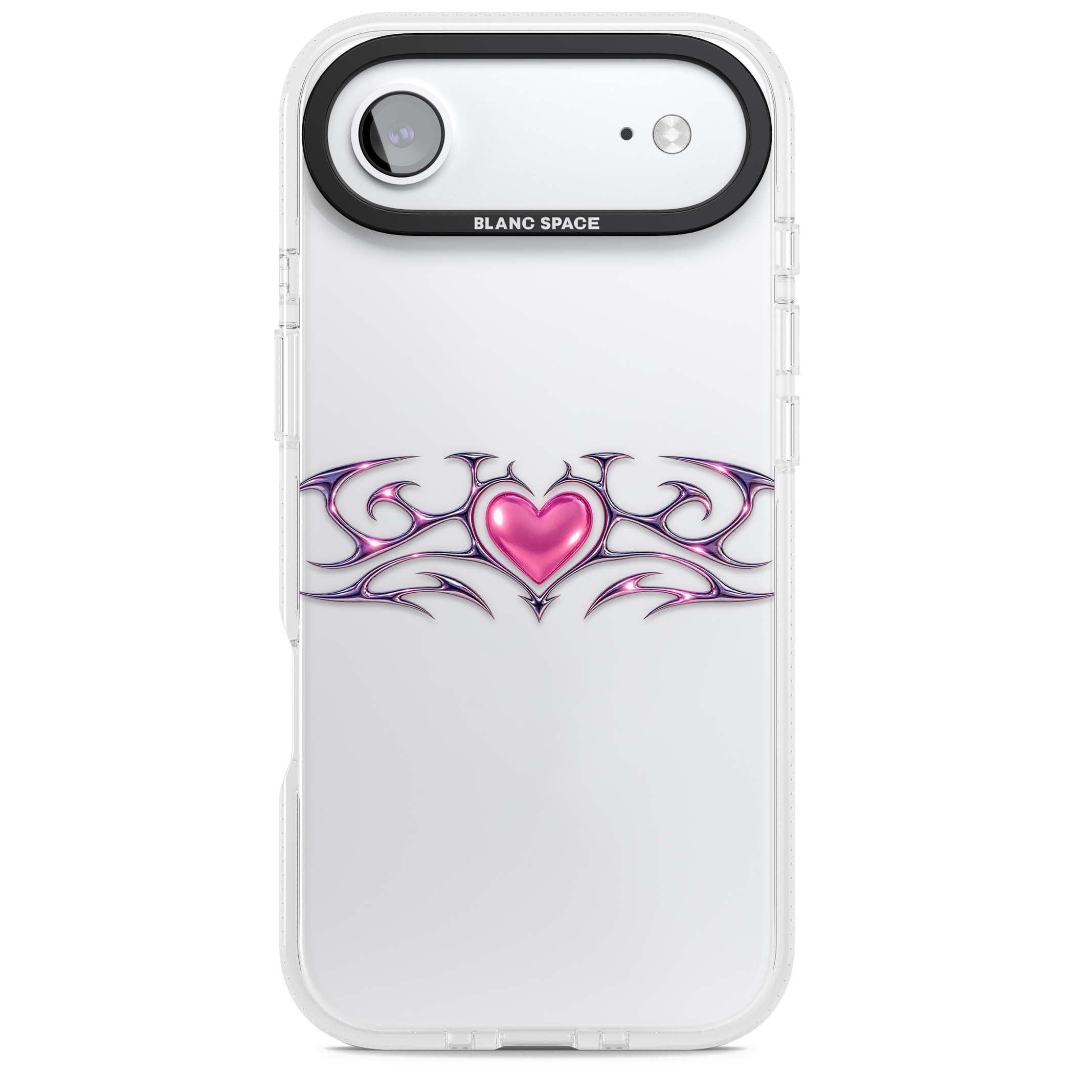 Pink Chrome Heart y2k iPhone case | Clear Case Impact Air case for iPhone Air