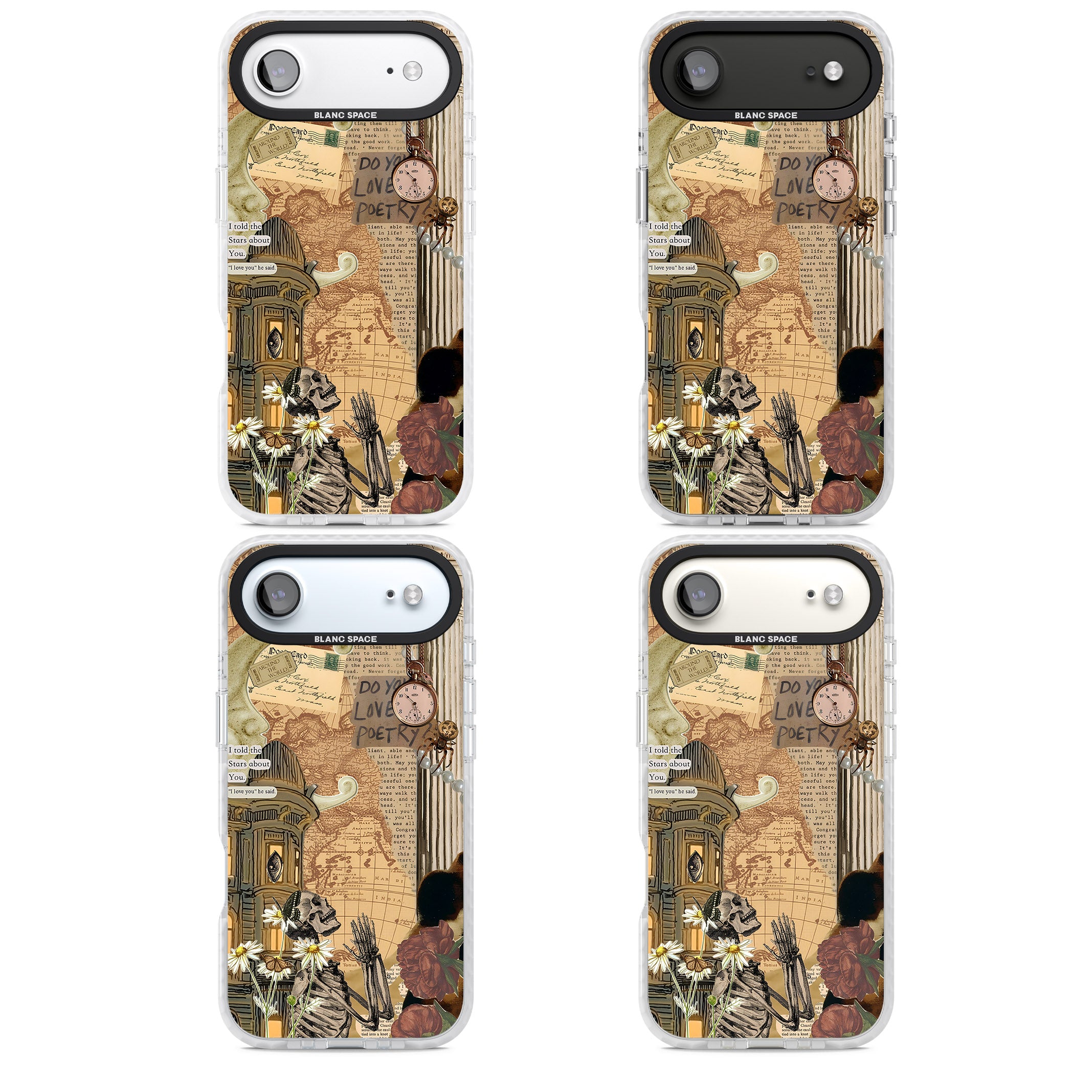 Skeleton Poetry iPhone 17 Air Impact Clear Phone Case APT Impact Protection