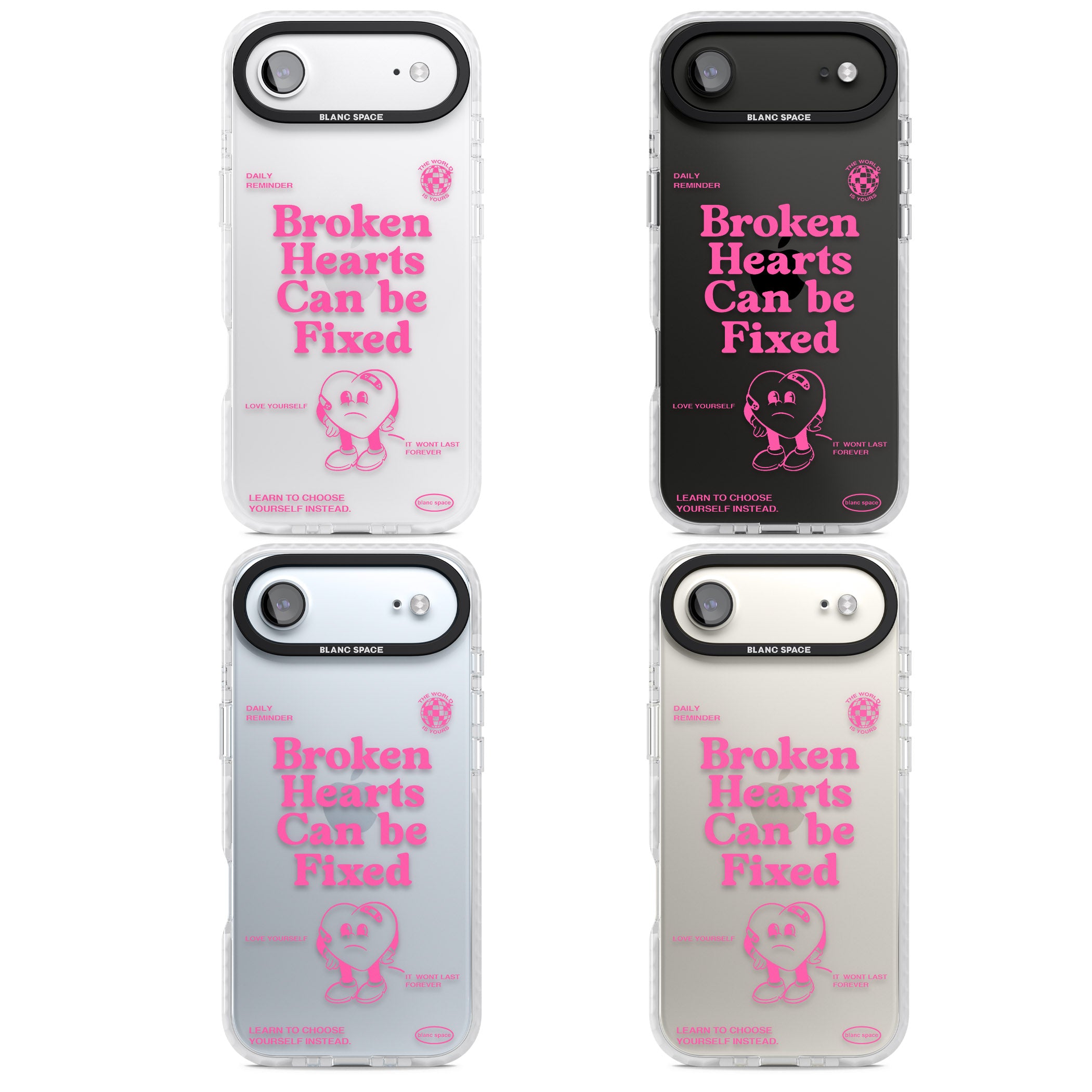Broken Hearts Can Be Fixed iPhone 17 Air Impact Clear Phone Case APT Impact Protection