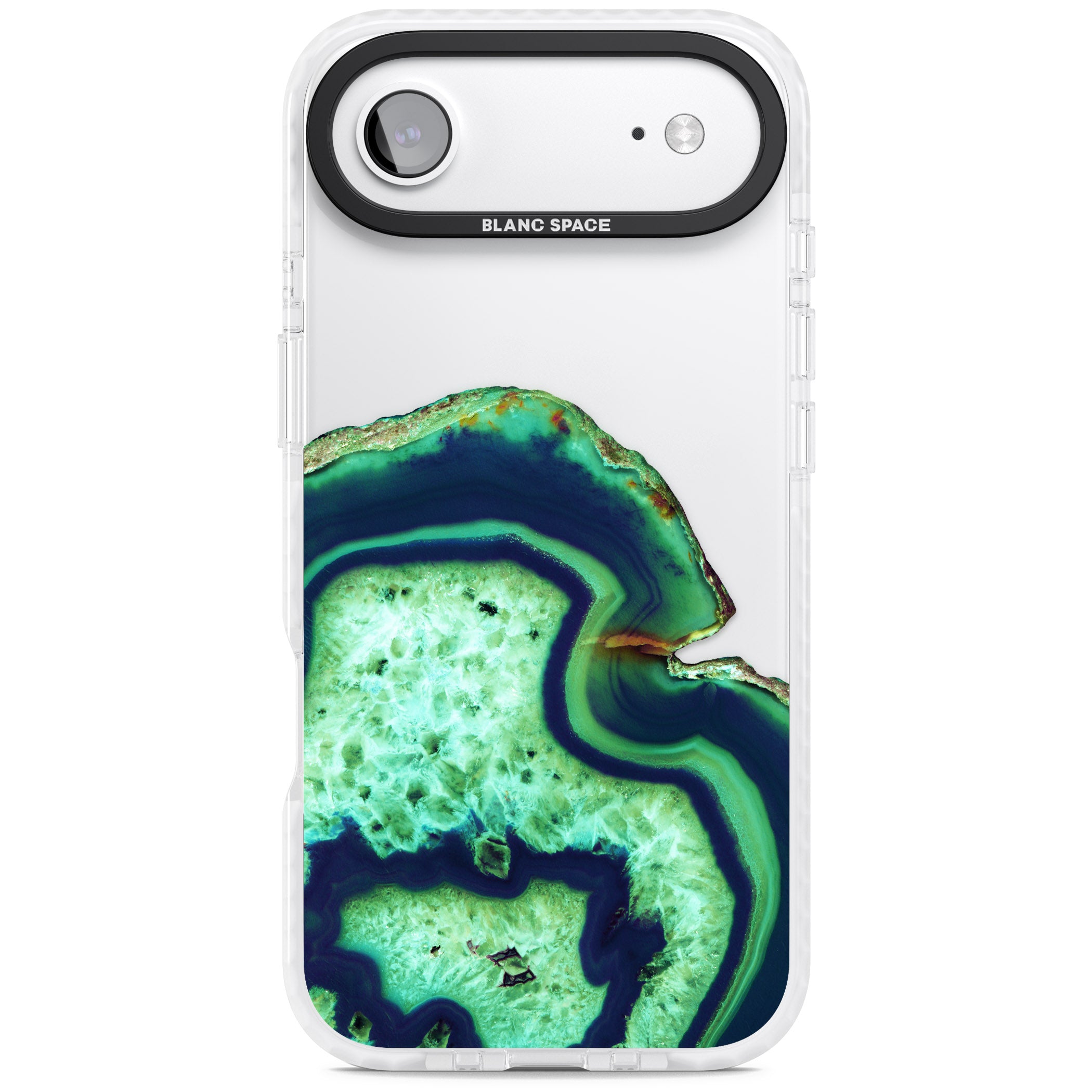 Emerald Agate Slice iPhone 17 Air Impact Clear Phone Case