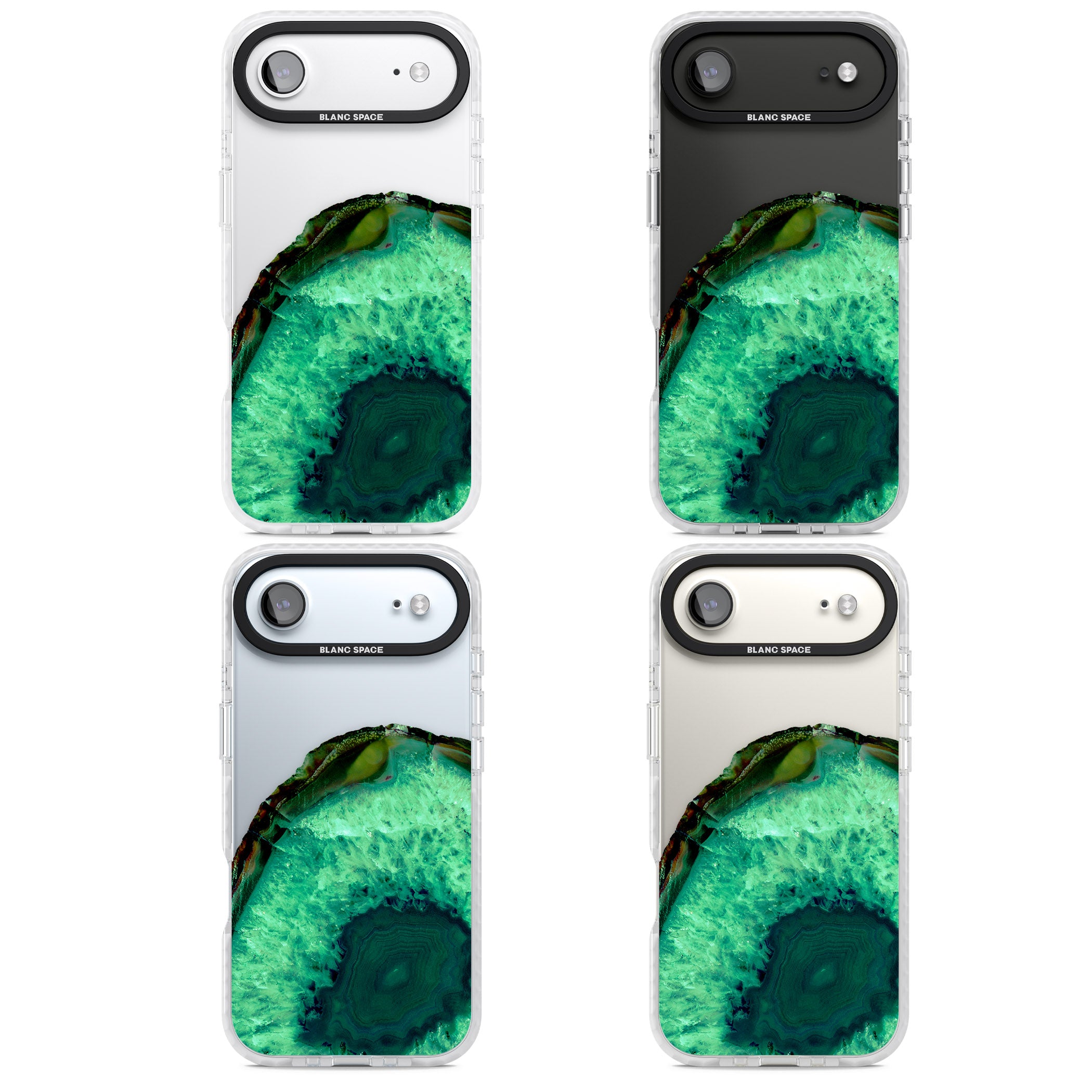 Emerald Geode iPhone 17 Air Impact Clear Phone Case APT Impact Protection