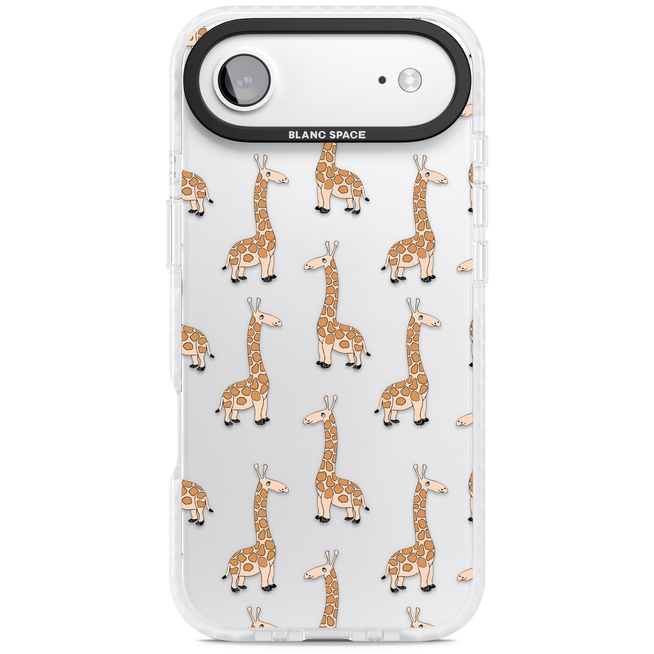 Cute Giraffe Pattern Clear iPhone 17 Air Impact Clear Phone Case
