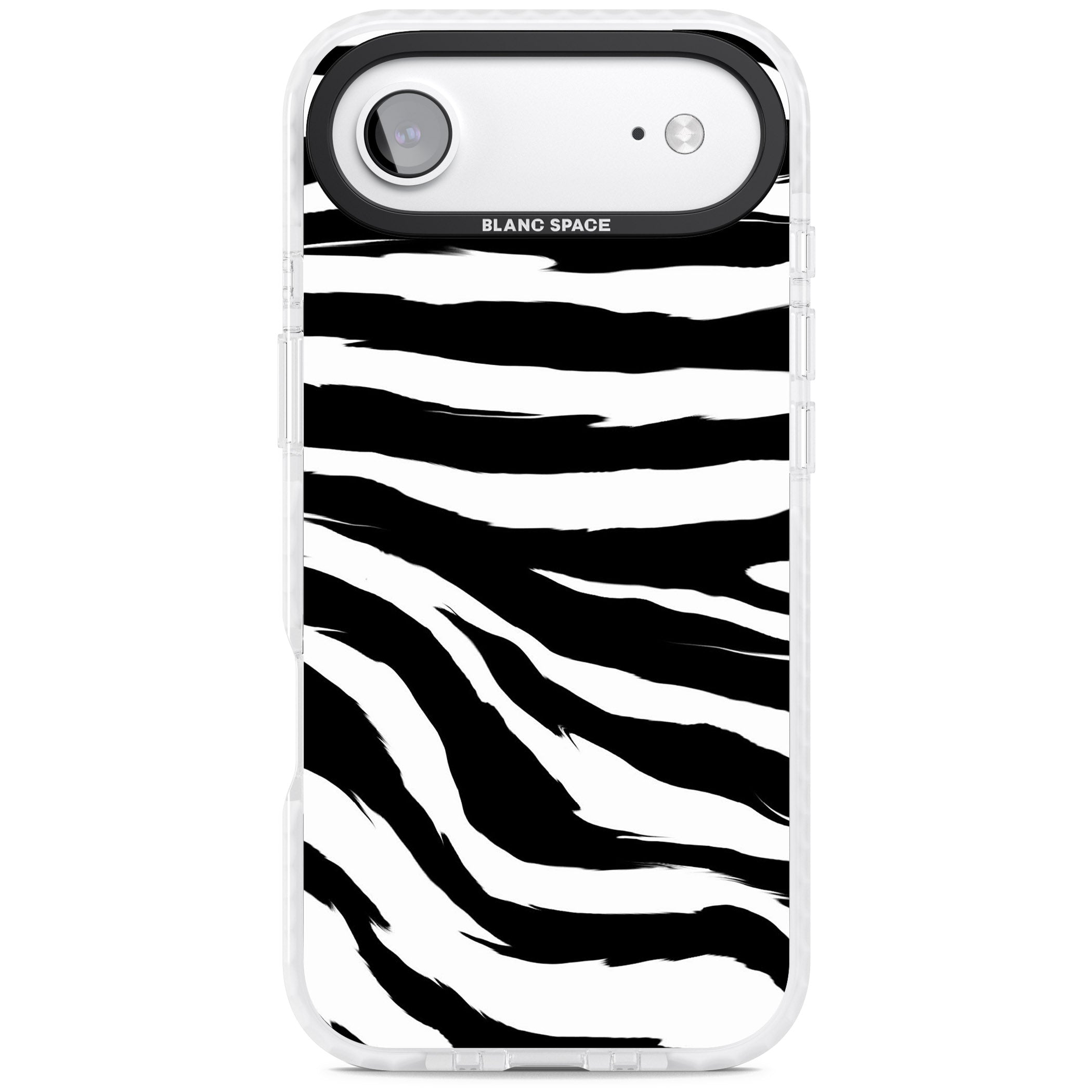 Black Zebra Print iPhone 17 Air Impact Clear Phone Case