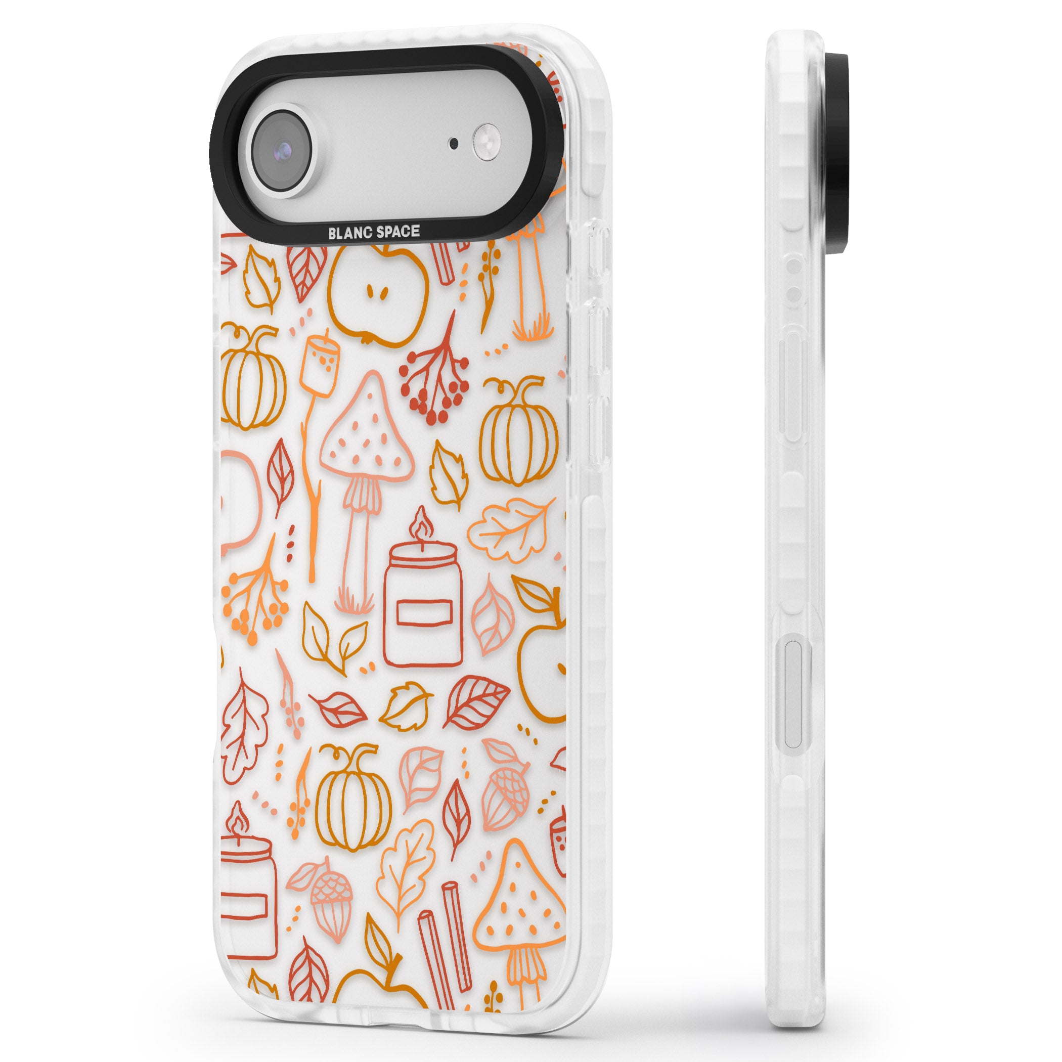 Autumn Line Pattern iPhone 17 Air Impact Clear Phone Case Side Profile