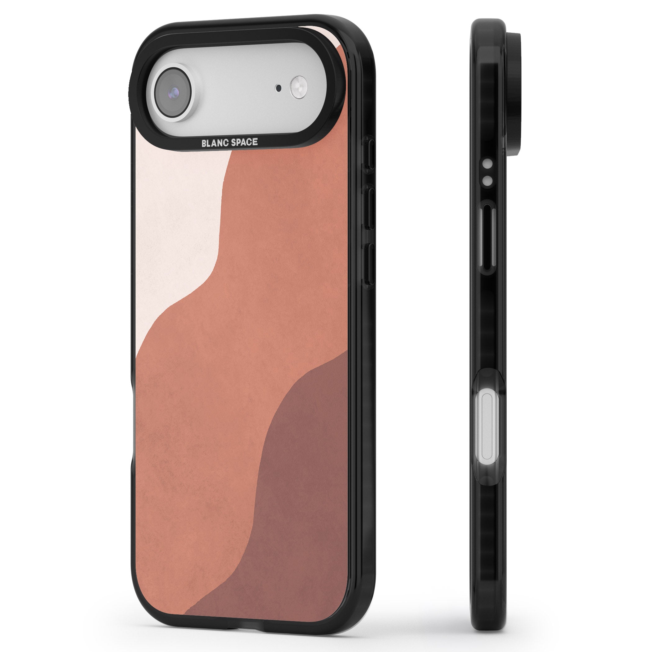 Lush Abstract Watercolour Design #3 iPhone 17 Air Impact Black Phone Case Side Profile