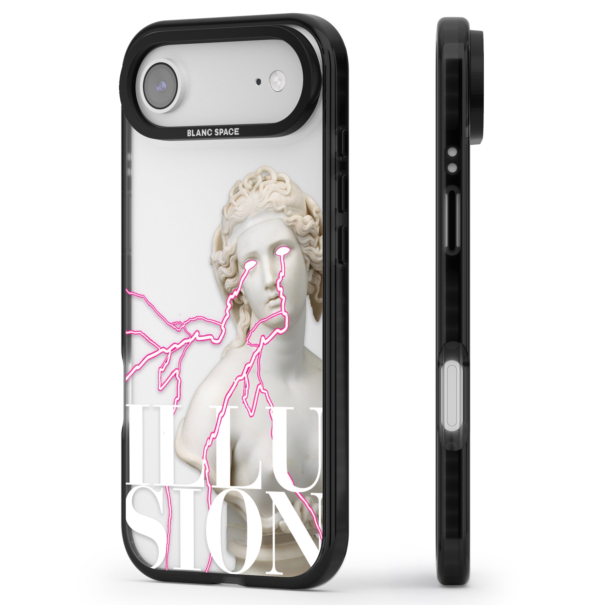 Illusion iPhone 17 Air Impact Black Phone Case Side Profile