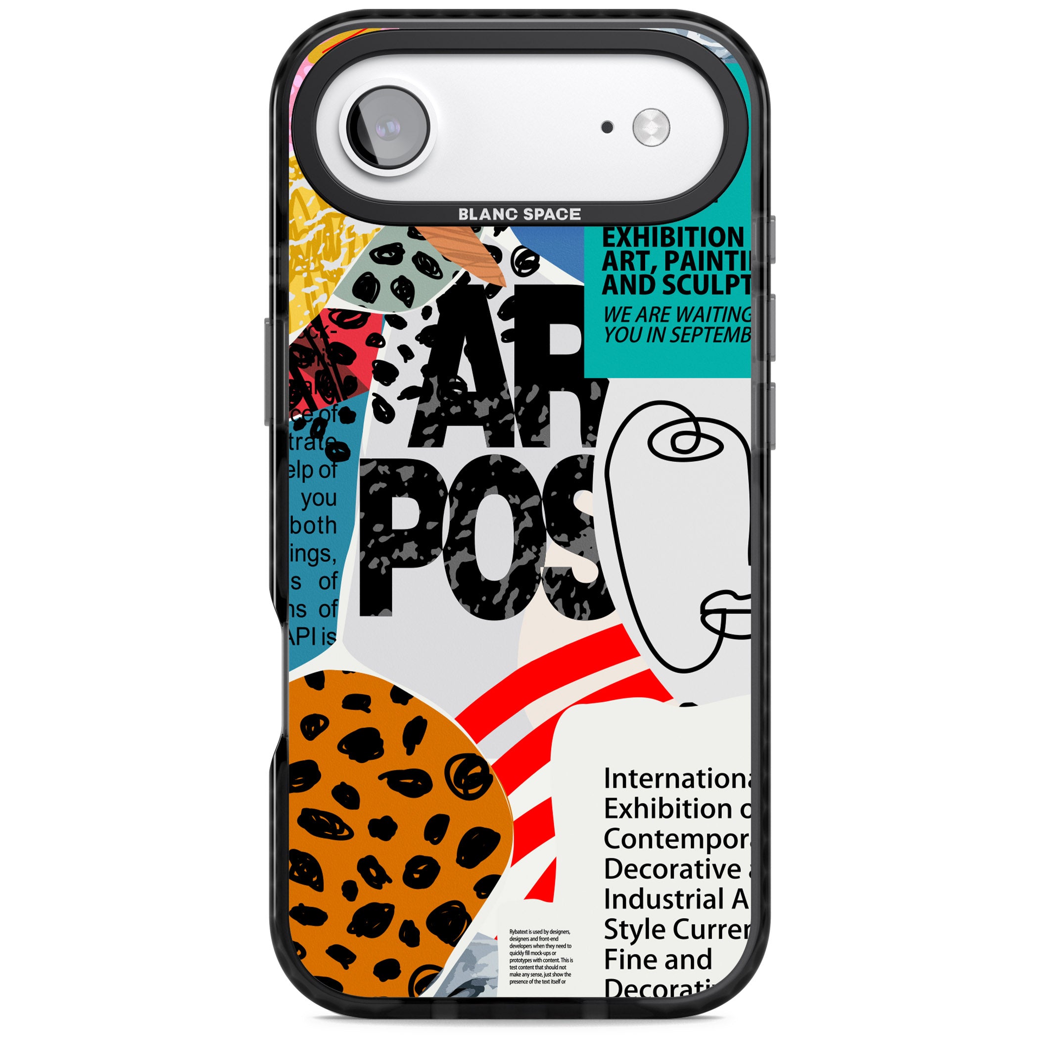 Abstract Art Poster iPhone 17 Air Impact Black Phone Case