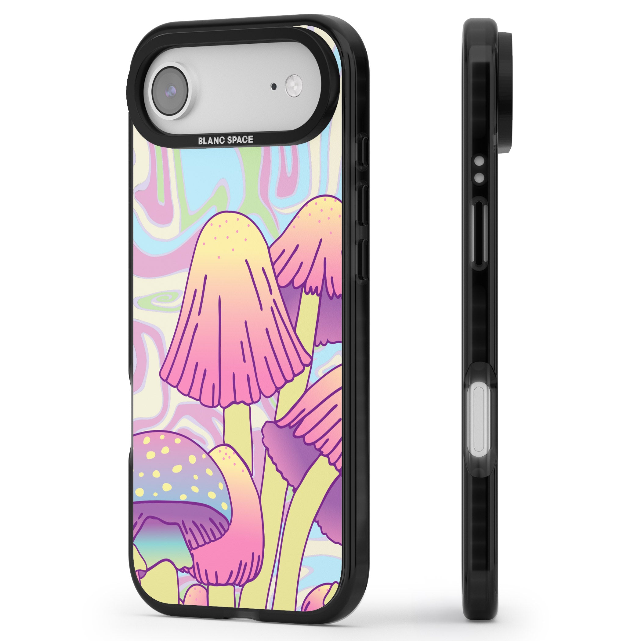 Shroomin' iPhone 17 Air Impact Black Phone Case Side Profile