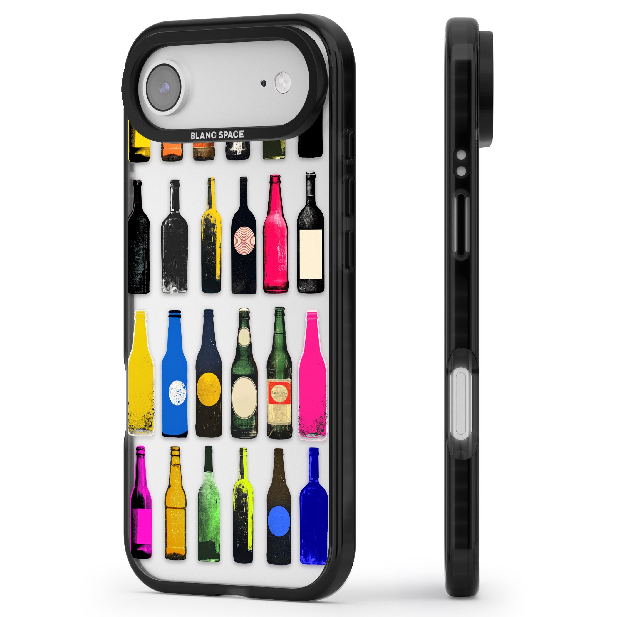 Glass Bottles iPhone 17 Air Impact Black Phone Case Side Profile