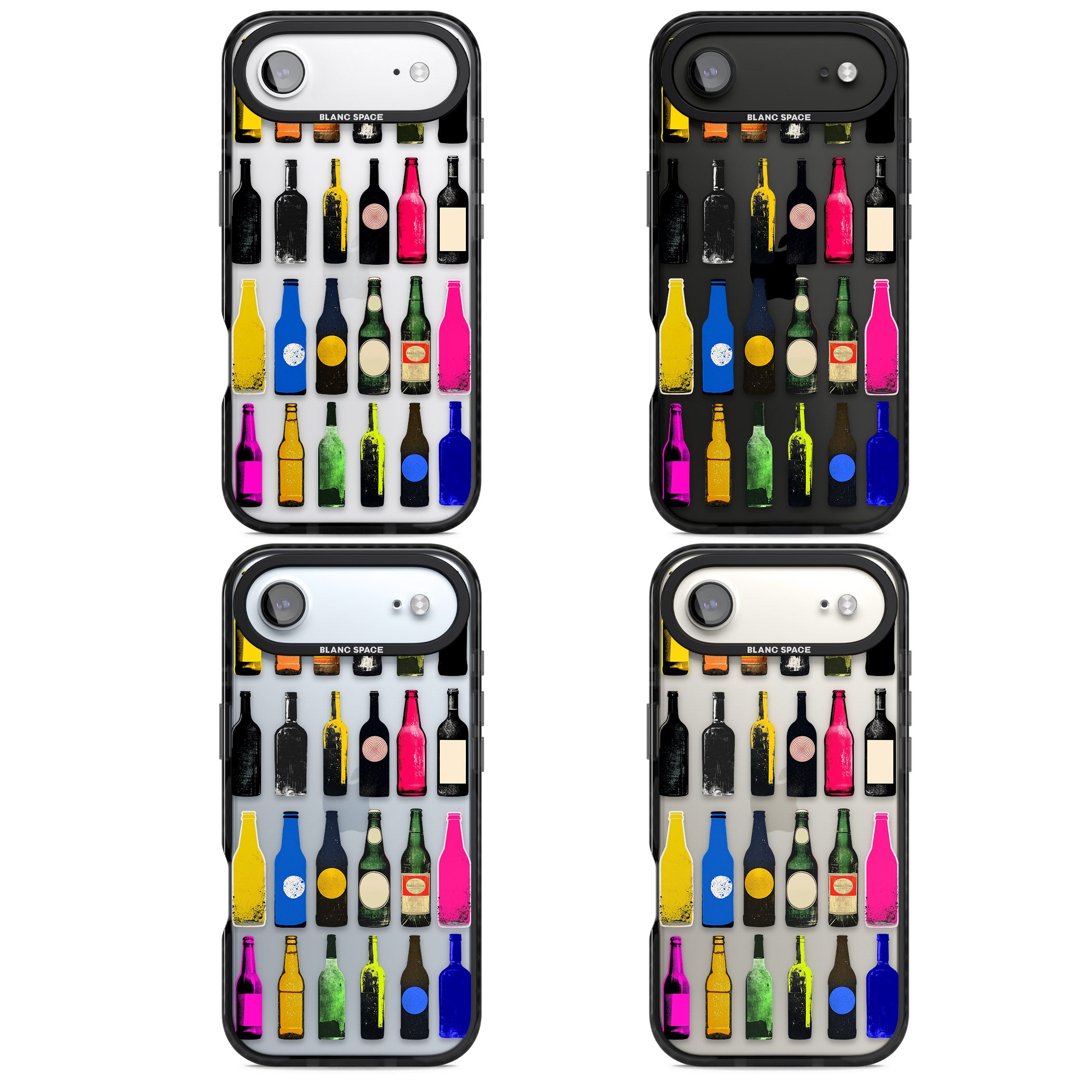 Glass Bottles iPhone 17 Air Impact Black Phone Case APT Impact Protection