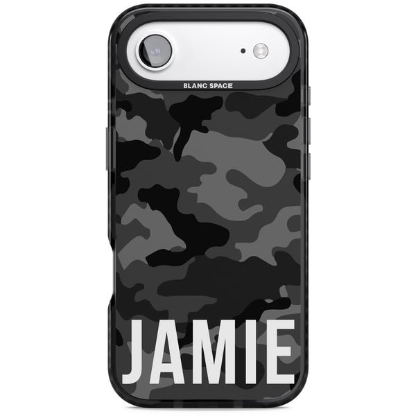 Personalised Black Camo Name Horizontal