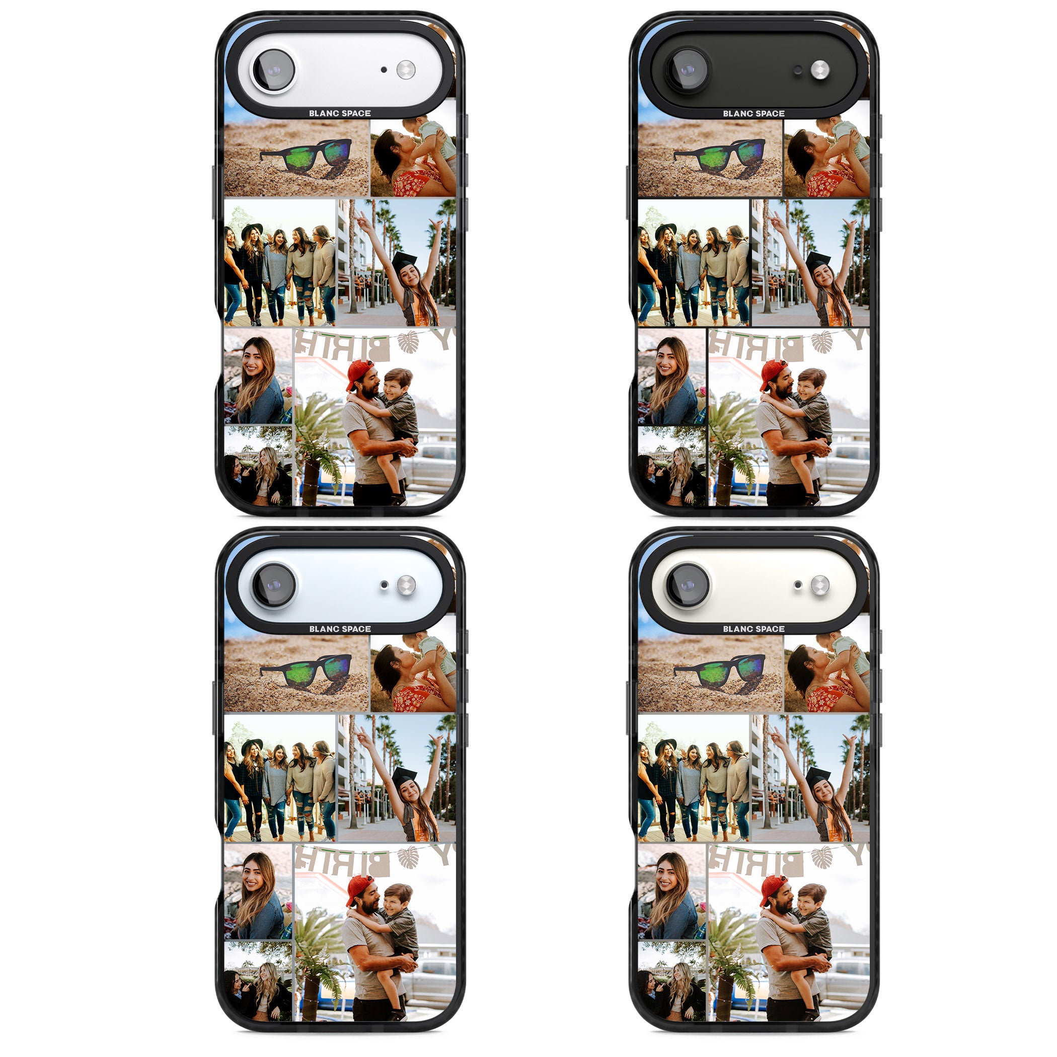 Personalised Photo Grid iPhone 17 Air Impact Black Phone Case APT Impact Protection