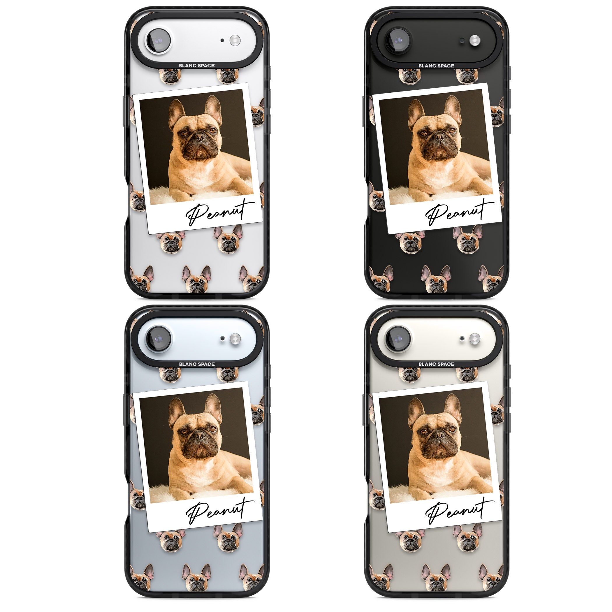 Personalised Tan French Bulldog Instant Camera Photo iPhone 17 Air Impact Black Phone Case APT Impact Protection