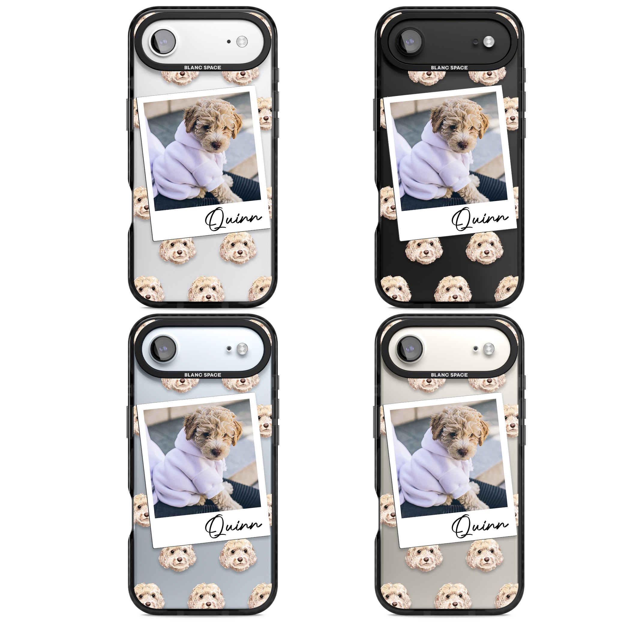 Personalised Cream Cockapoo Instant Camera Photo iPhone 17 Air Impact Black Phone Case APT Impact Protection