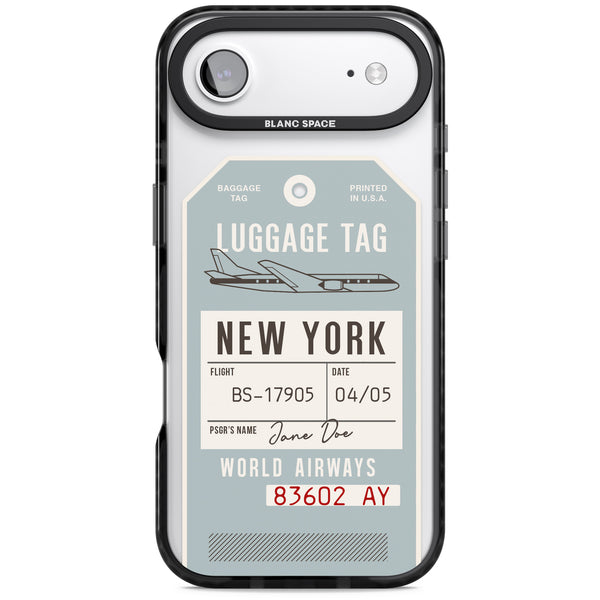 Personalised Vintage USA Luggage Tag