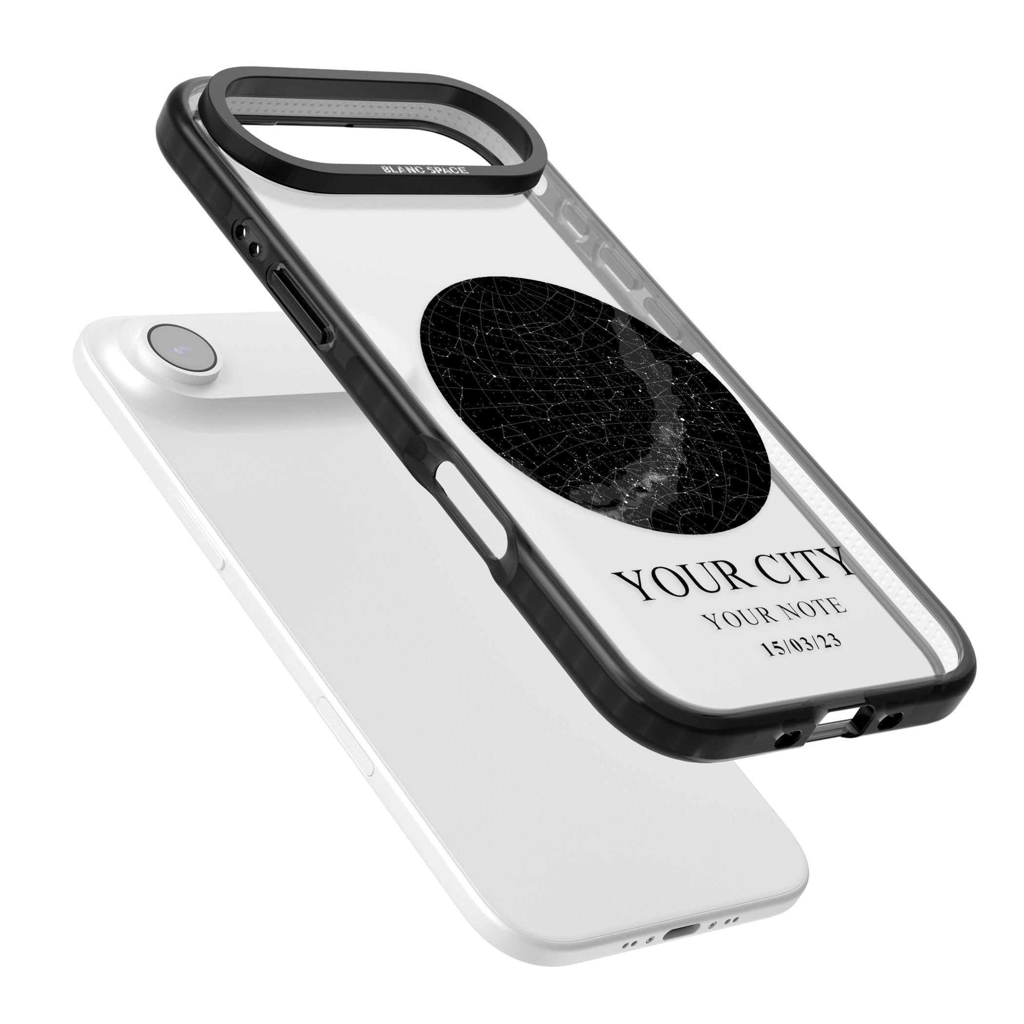 Personalised Star Map iPhone 17 Air Impact Black Phone Case Colours