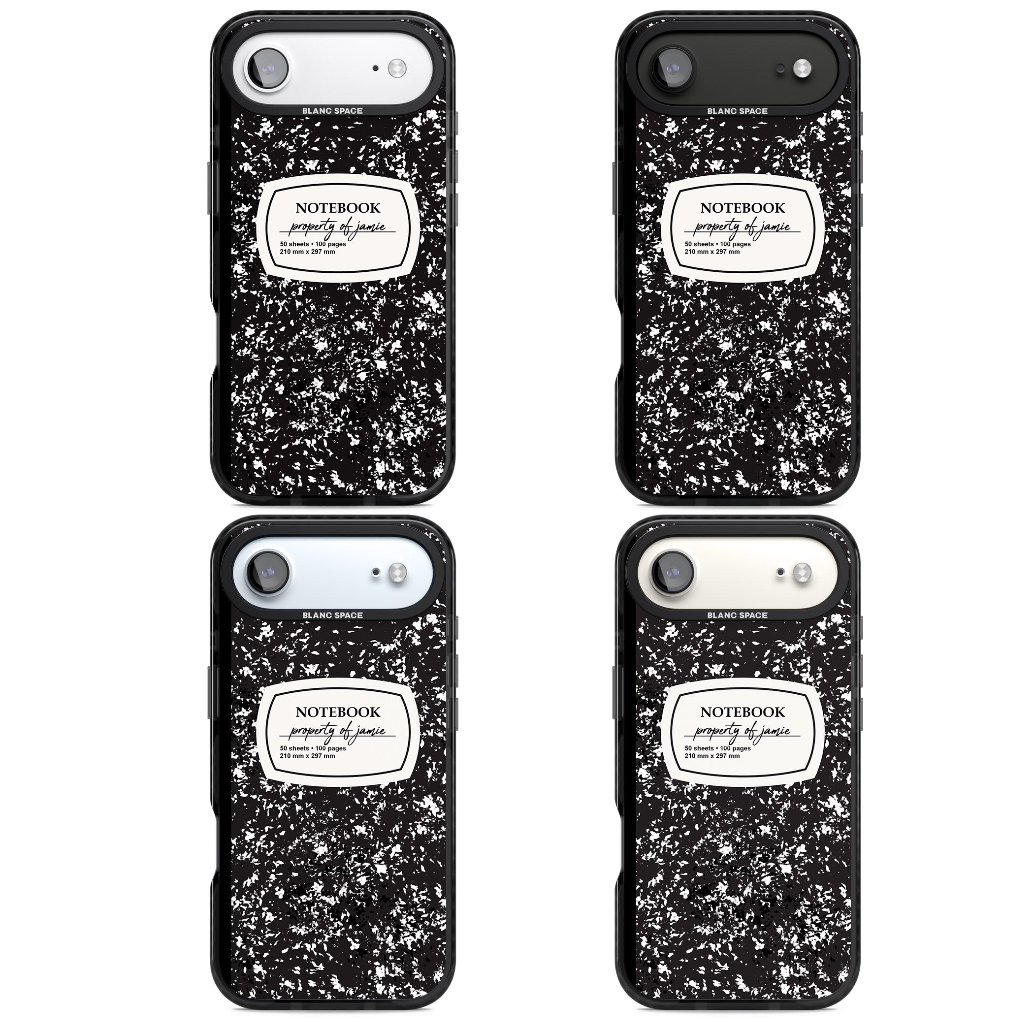 Personalised Classic Composition iPhone 17 Air Impact Black Phone Case APT Impact Protection