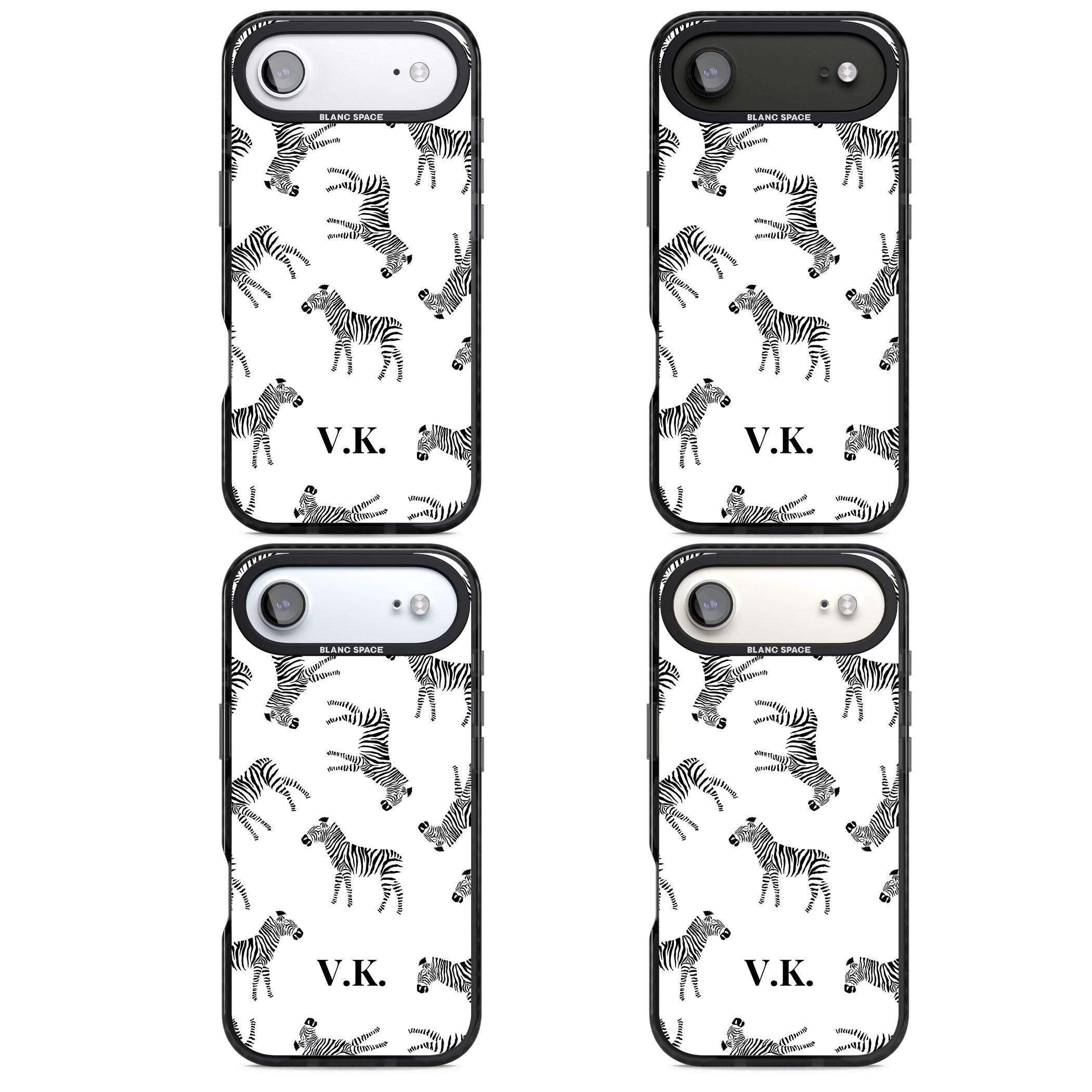Personalised Zebra Pattern iPhone 17 Air Impact Black Phone Case APT Impact Protection