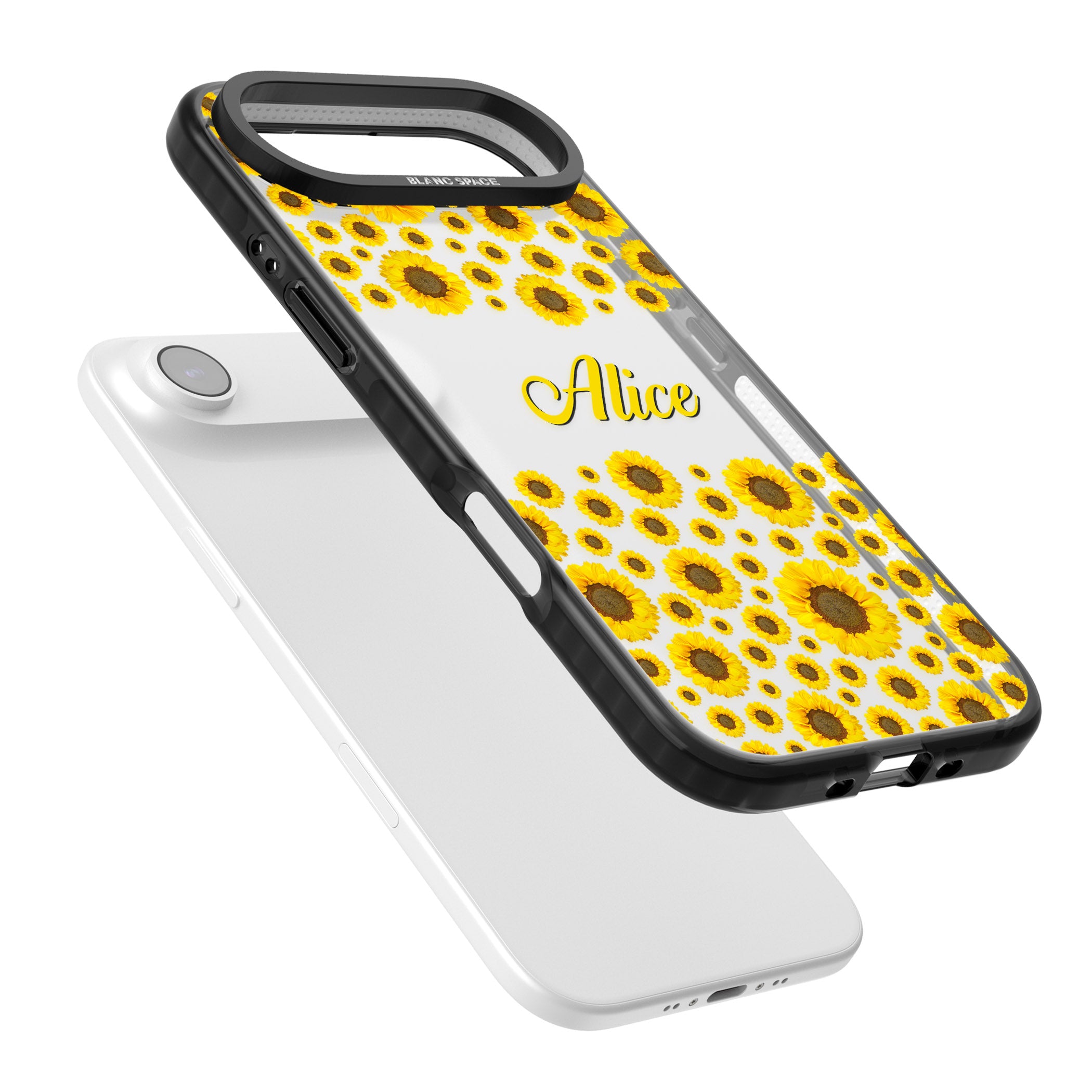 Personalised Sunflowers iPhone 17 Air Impact Black Phone Case Colours