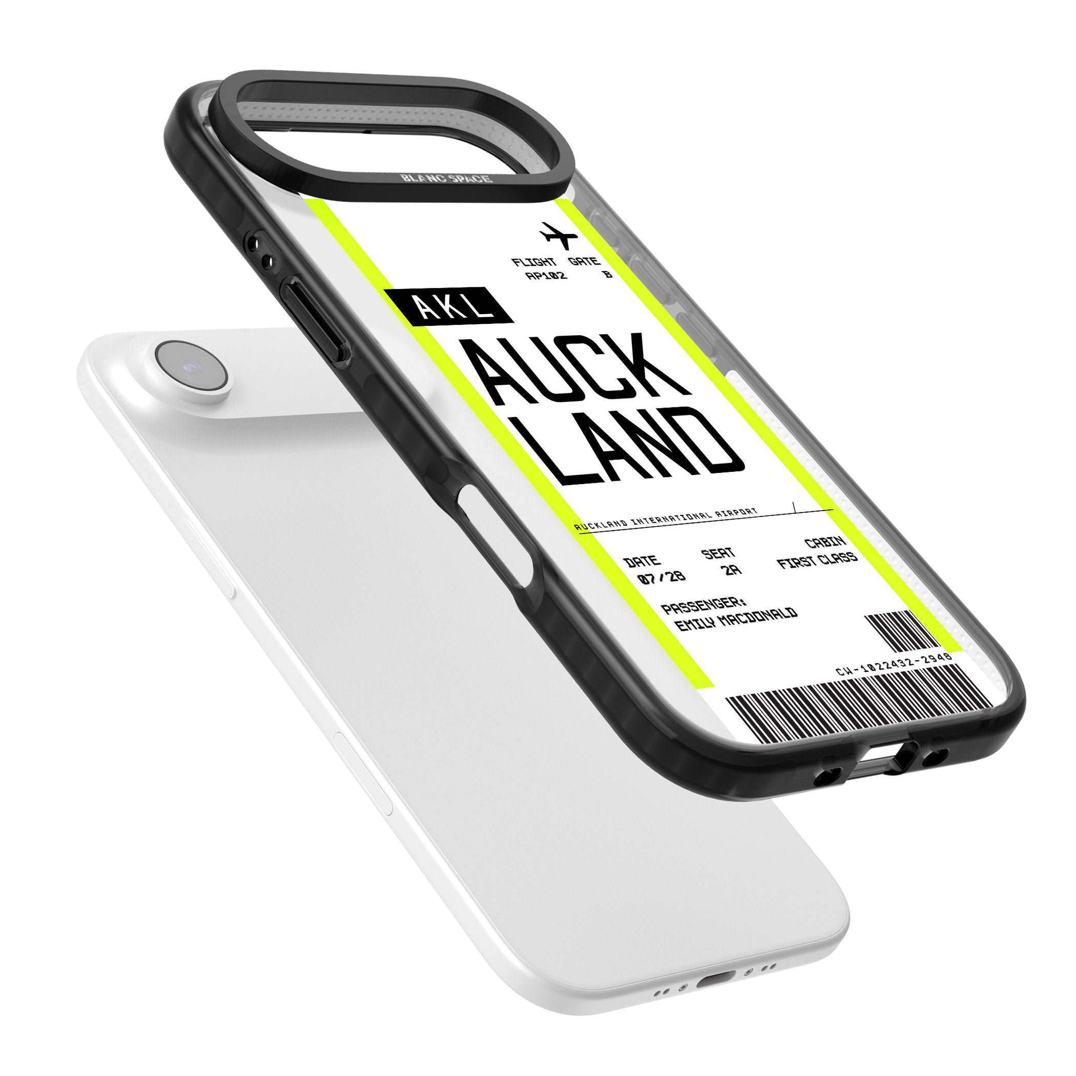 Personalised Auckland Boarding Pass iPhone 17 Air Impact Black Phone Case Colours