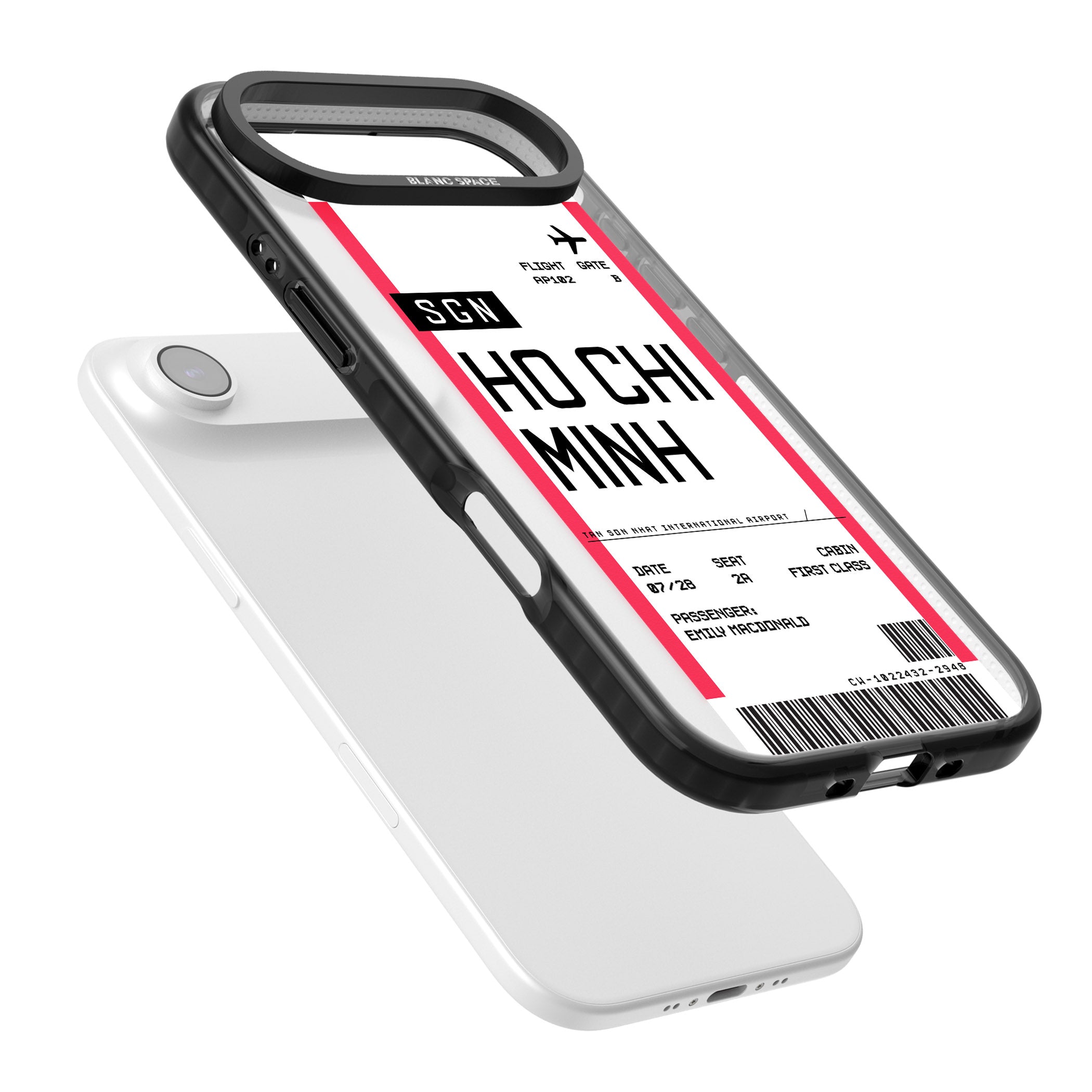 Personalised Ho Chi Minh Boarding Pass iPhone 17 Air Impact Black Phone Case Colours