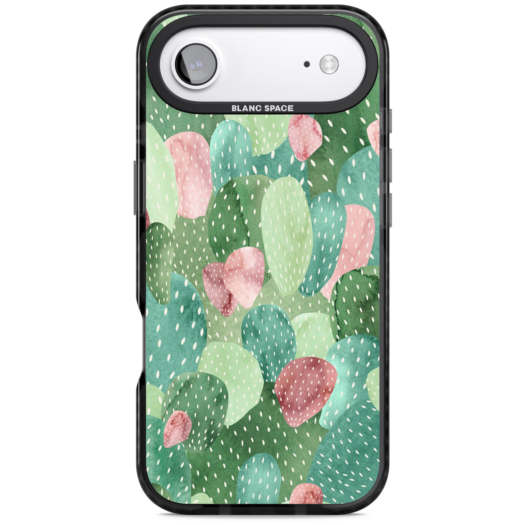 Cactus Charm iPhone 17 Air Impact Black Phone Case