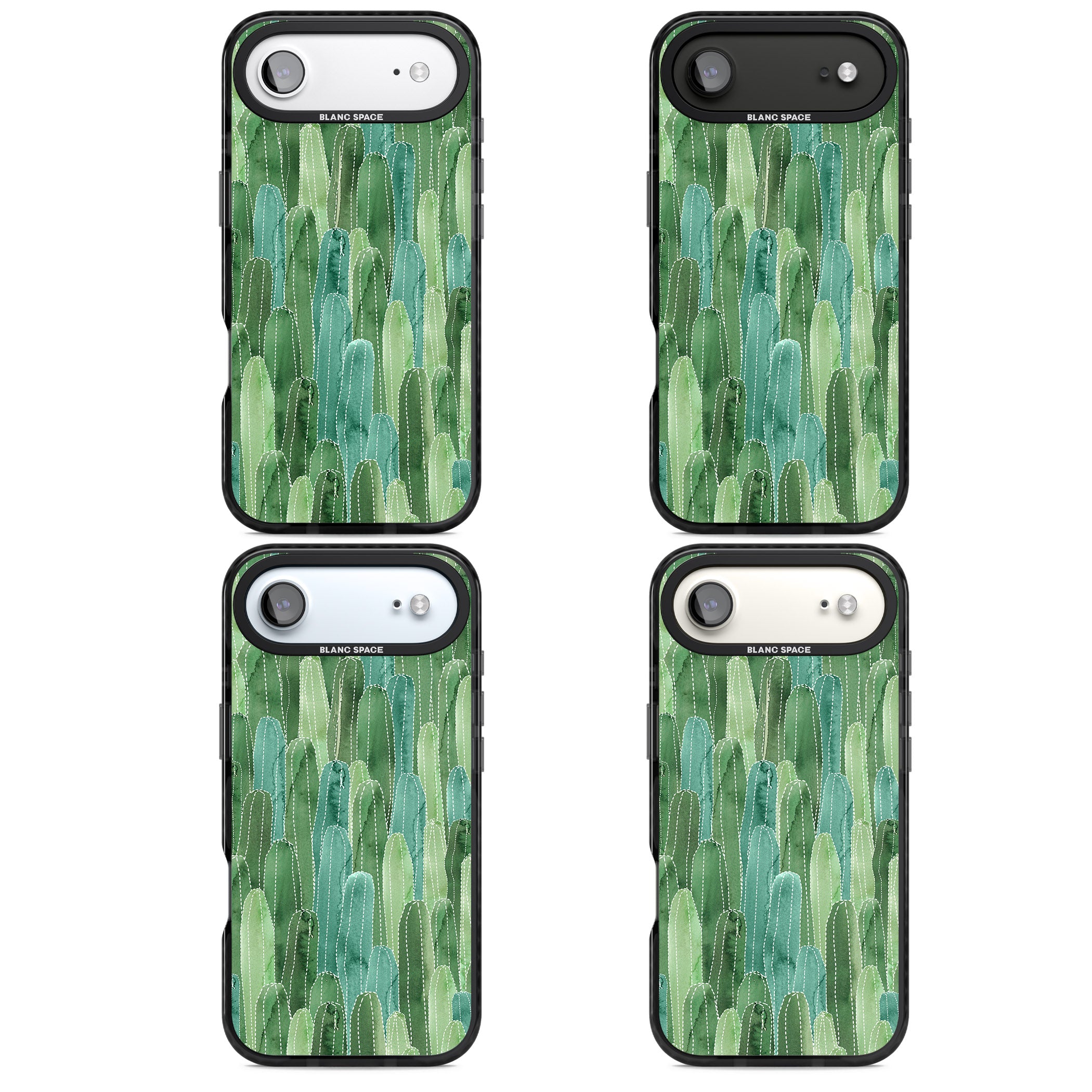 Skinny Cacti iPhone 17 Air Impact Black Phone Case APT Impact Protection